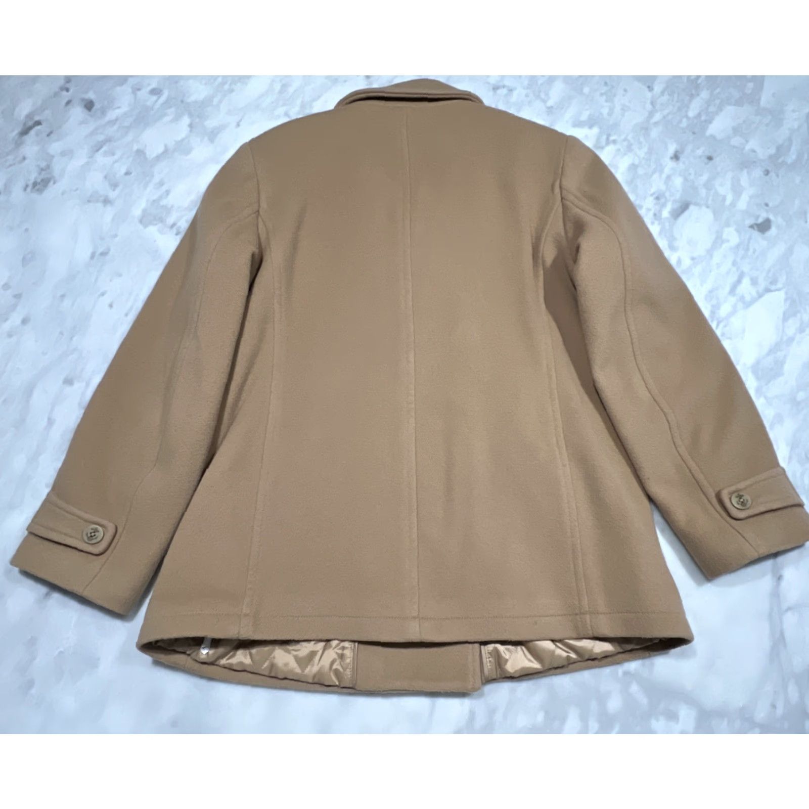 Vintage VINTAGE LL Bean Lambswool Classic Coat Women 12 Mid Length Jacket Lined Warm Pockets Size XL / US 12-14 / IT 48-50 - 6 Thumbnail