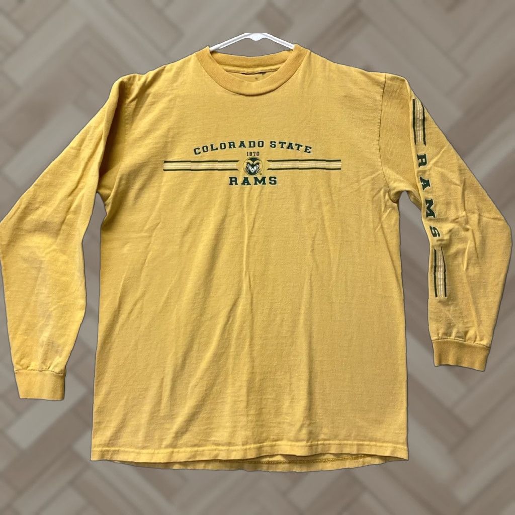 Vintage CSU RAMS Graphic Surf Long Sleeve Shirt Mens L Gold Classic Beach Size US L / EU 52-54 / 3 - 1 Thumbnail