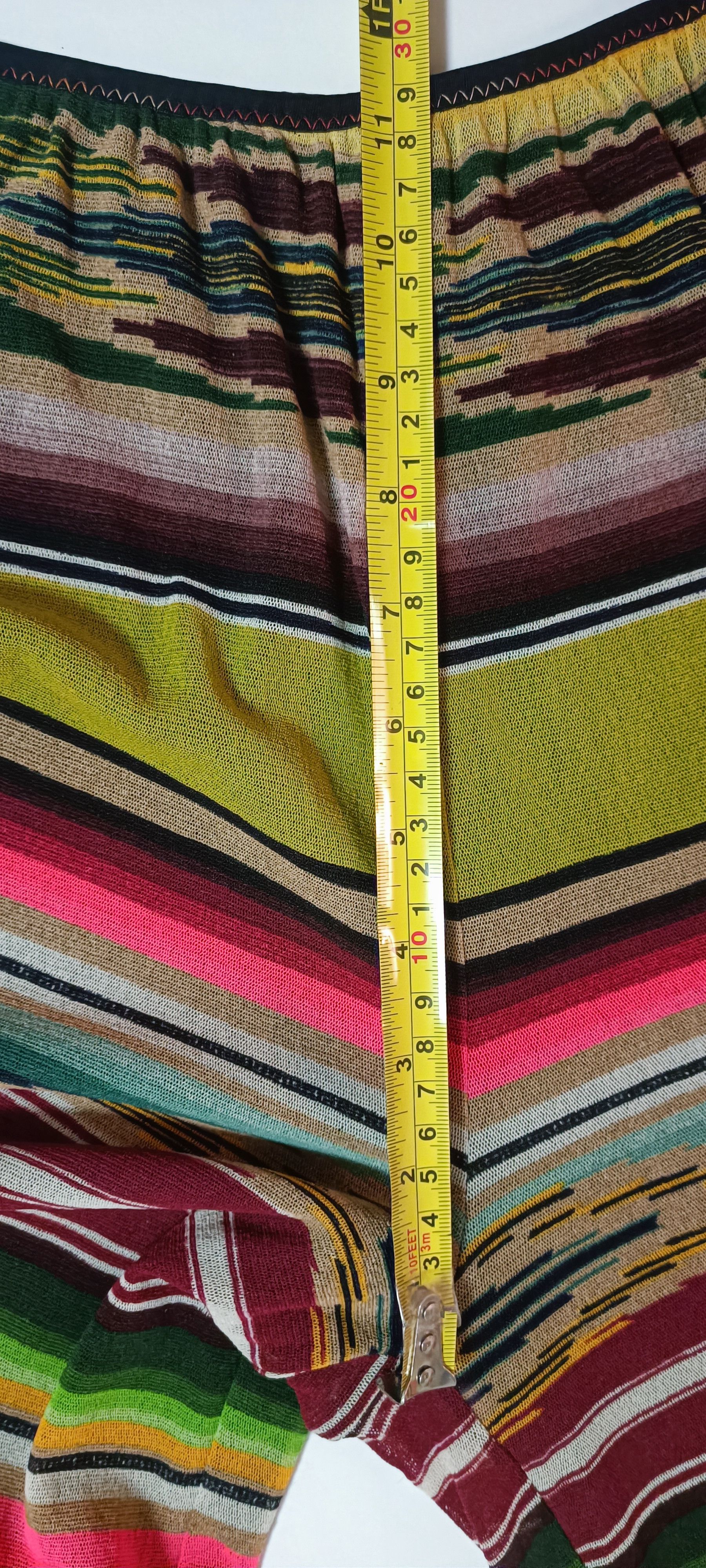 Jean Paul Gaultier SS2005 - Multicolor stripes double layer - mesh nylon Pants Size 25" / US 0 / IT 36 - 24 Thumbnail