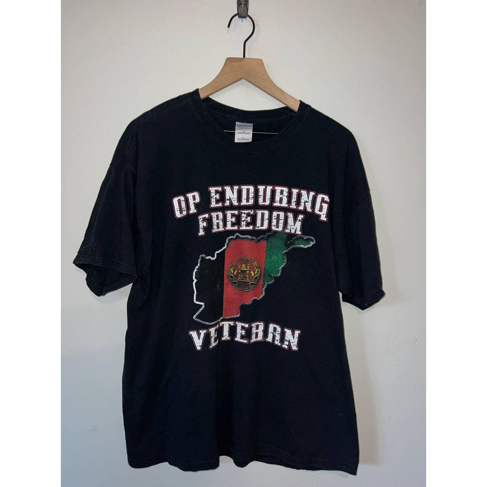 Gildan Vintage OP Enduring Freedom Shirt Veteran War In Afghanistan Size US XL / EU 56 / 4 - 1 Thumbnail
