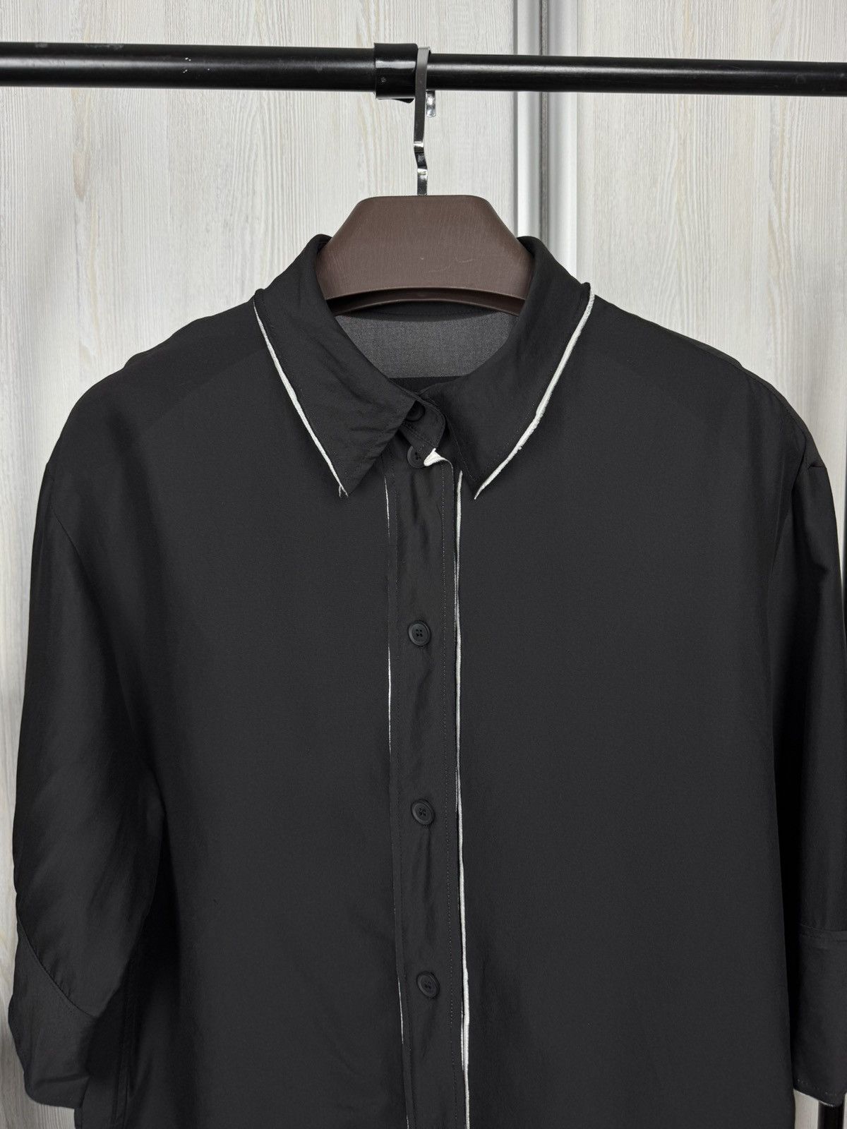 Annette Gortz Annette Gortz Black viscose silk avant garde blouse Size L / US 10 / IT 46 - 3 Thumbnail