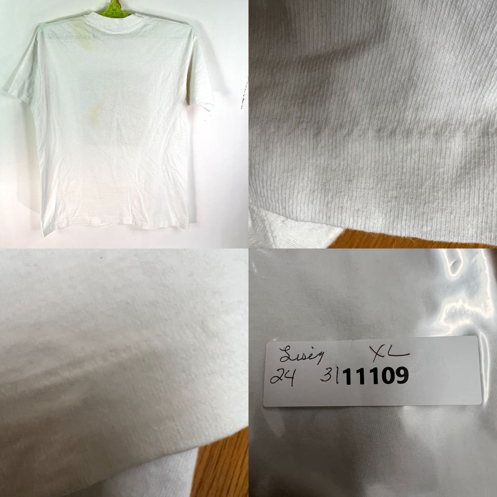 Fruit Of The Loom VINTAGE Fruit of the Loom T-Shirt 90s Mens XL White Graphic Print Crew Neck Short Sleeve 1990s Classic Size US XL / EU 56 / 4 - 8 Thumbnail
