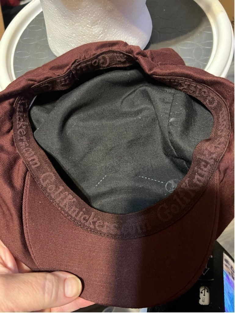 Other Men's GolfKnicker Maroon One Size Flat Cap Hat Size ONE SIZE - 6 Thumbnail