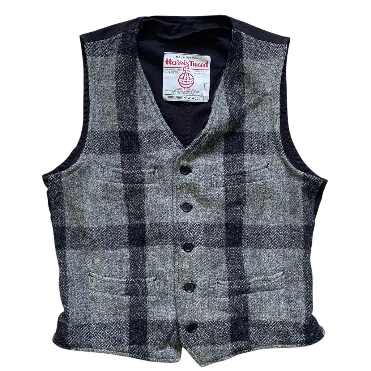Harris Tweed × Japanese Brand × Vintage 💥HARRIS TWEED MALE & Co STYLE BUTTONS VEST Size US M / EU 48-50 / 2 - 1 Thumbnail