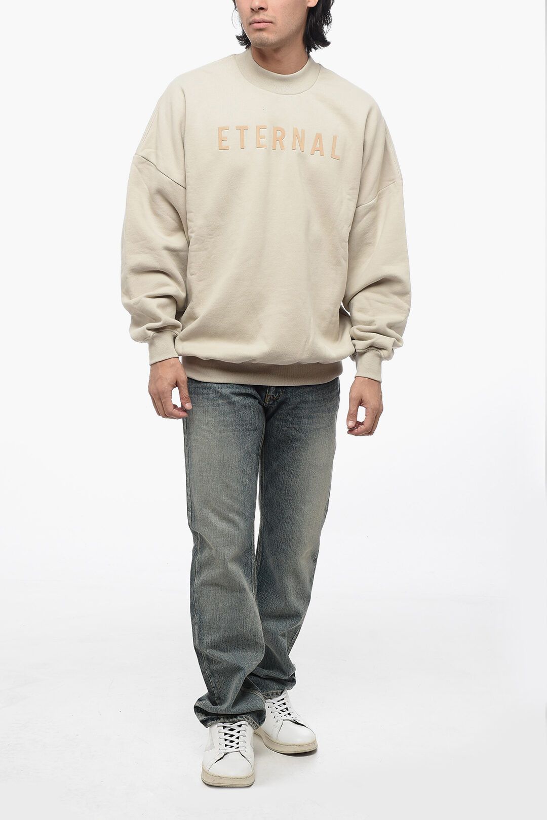 Fear of God og1mm0825 Brushed Cotton Eternal Sweatshirt in Beige Size US XL / EU 56 / 4 - 4 Thumbnail