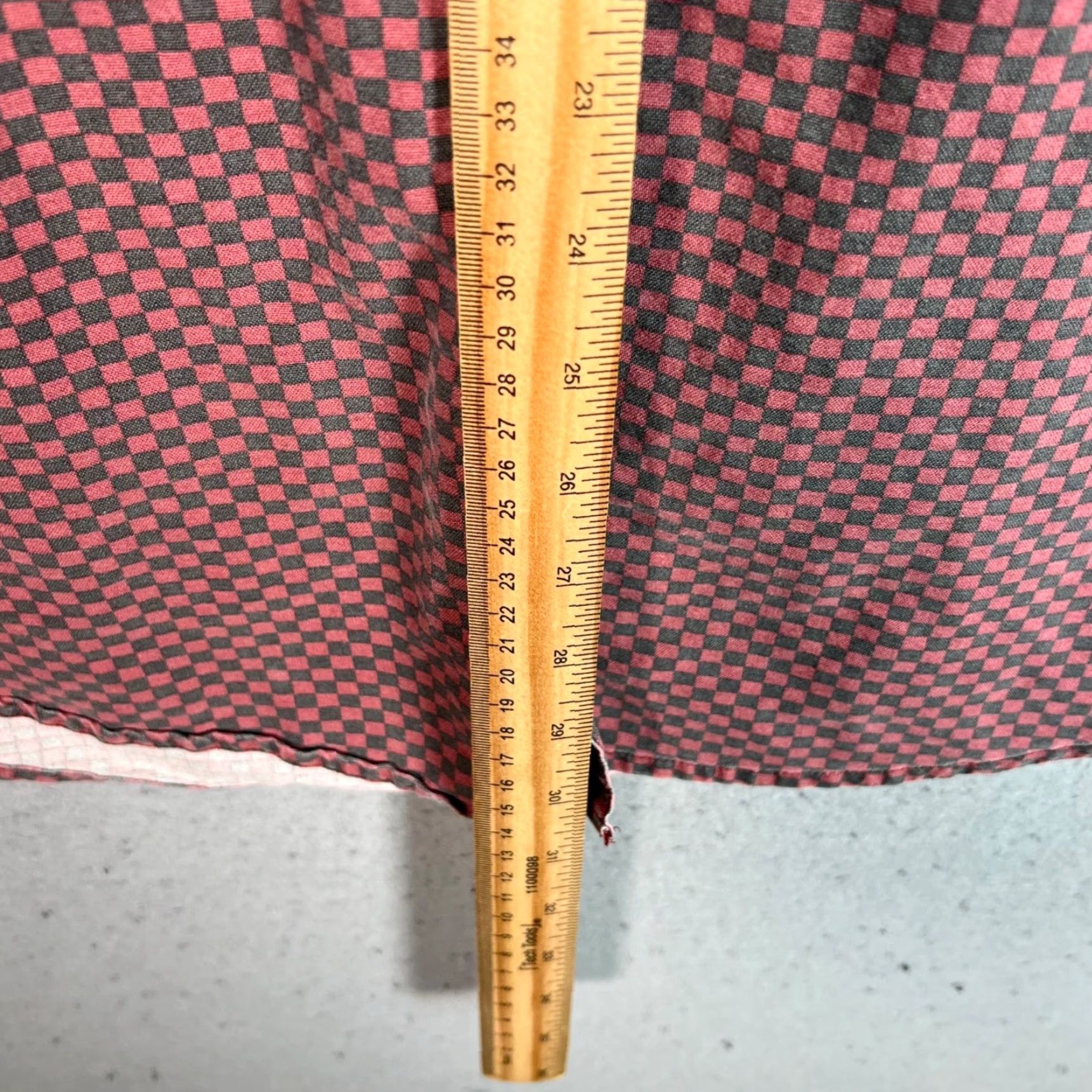 Topman Topman Mens Size Large Red & Black Checkered Skater Fit Short Sleeve Shirt Size US L / EU 52-54 / 3 - 6 Thumbnail