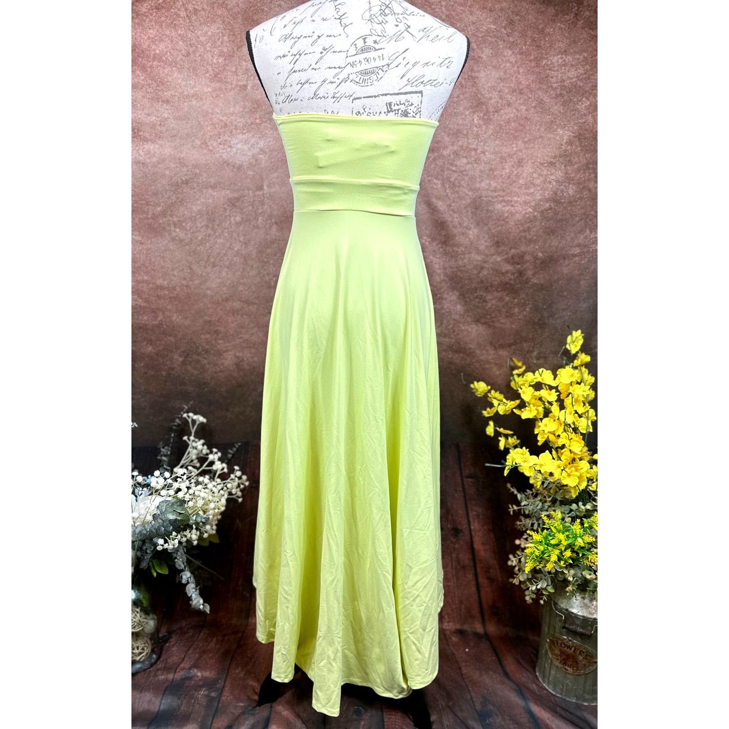 Susana Monaco Susana Monaco High Low Wired Midi Dress Pale Lime S Size S / US 4 / IT 40 - 11 Thumbnail