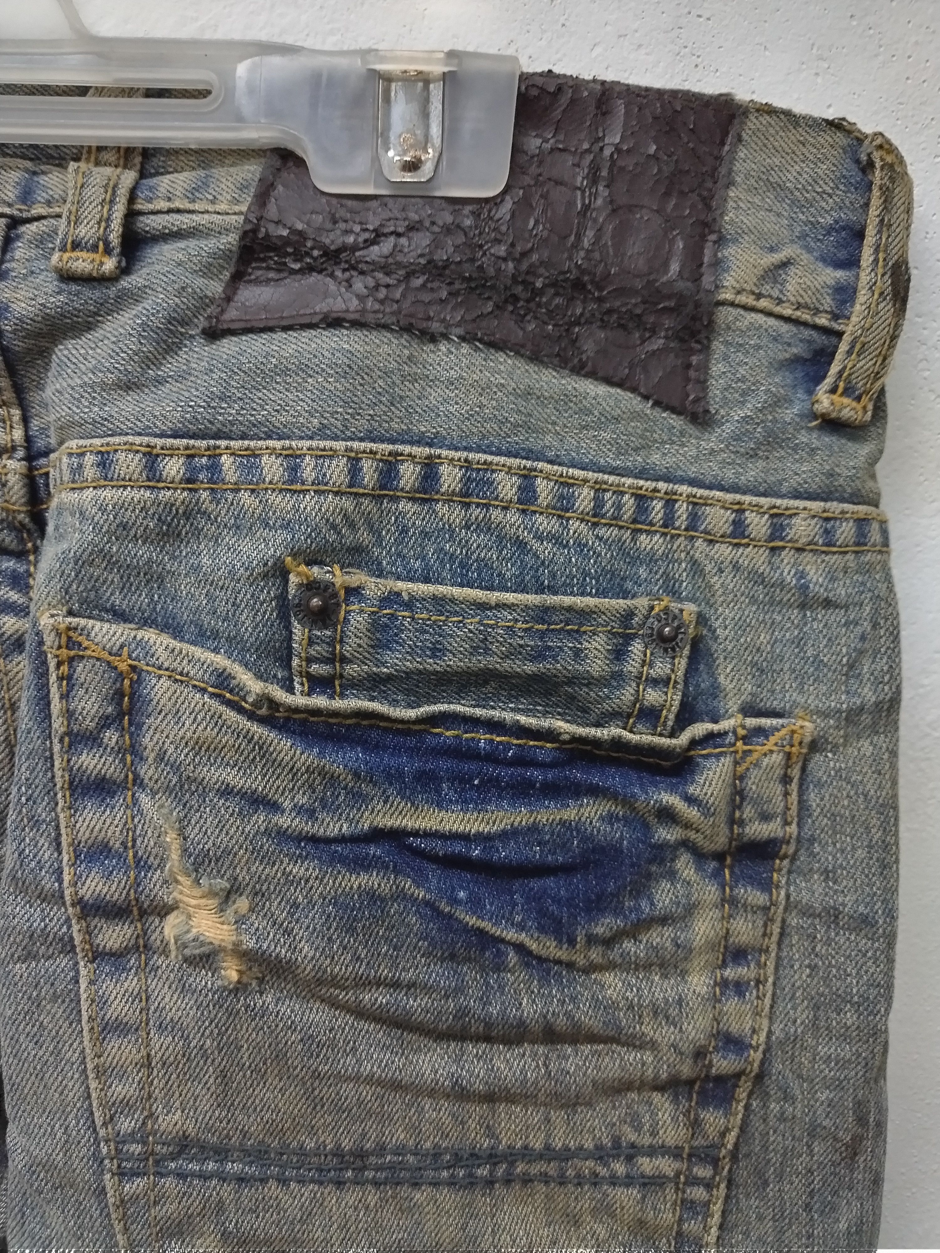 Japanese Brand × Johnbull Crazy Cool Vtg distressed Trash Flared Design John Bull Jean Size US 30 / EU 46 - 16 Thumbnail