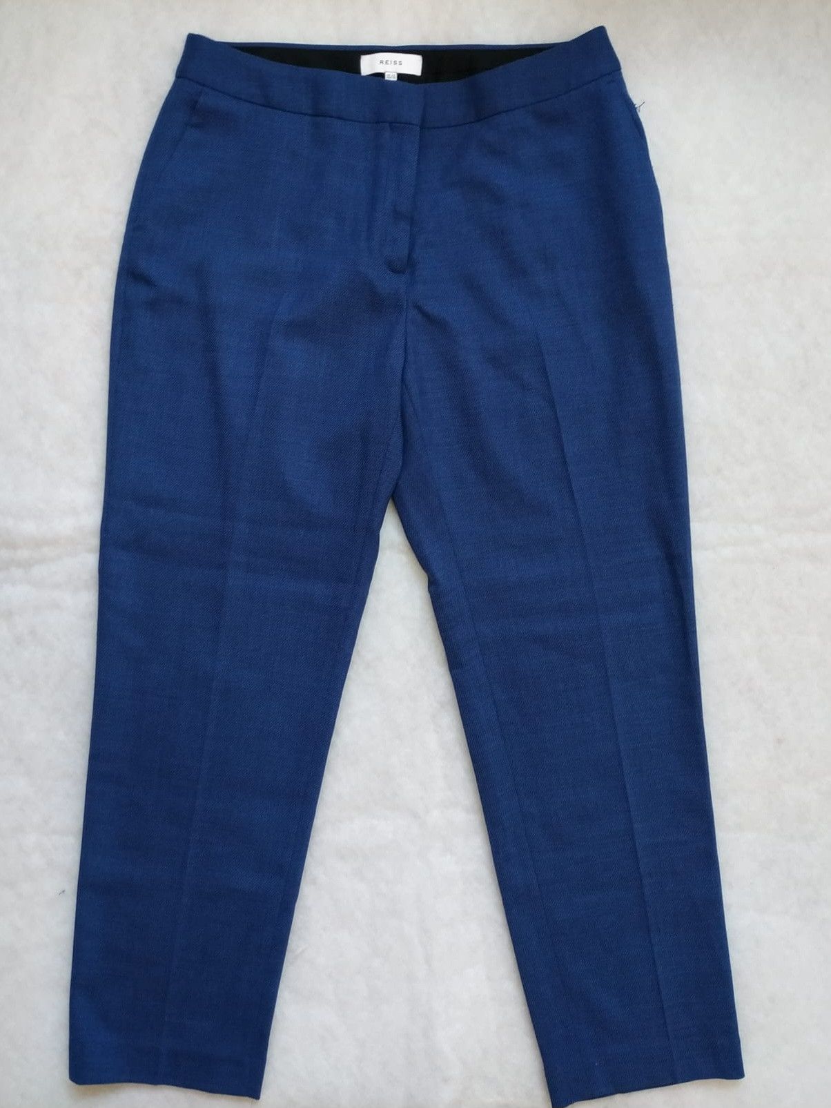 Reiss REISS Malani Blue Slim-Leg Trousers Wool Size 32" / US 10 / IT 46 - 1 Thumbnail