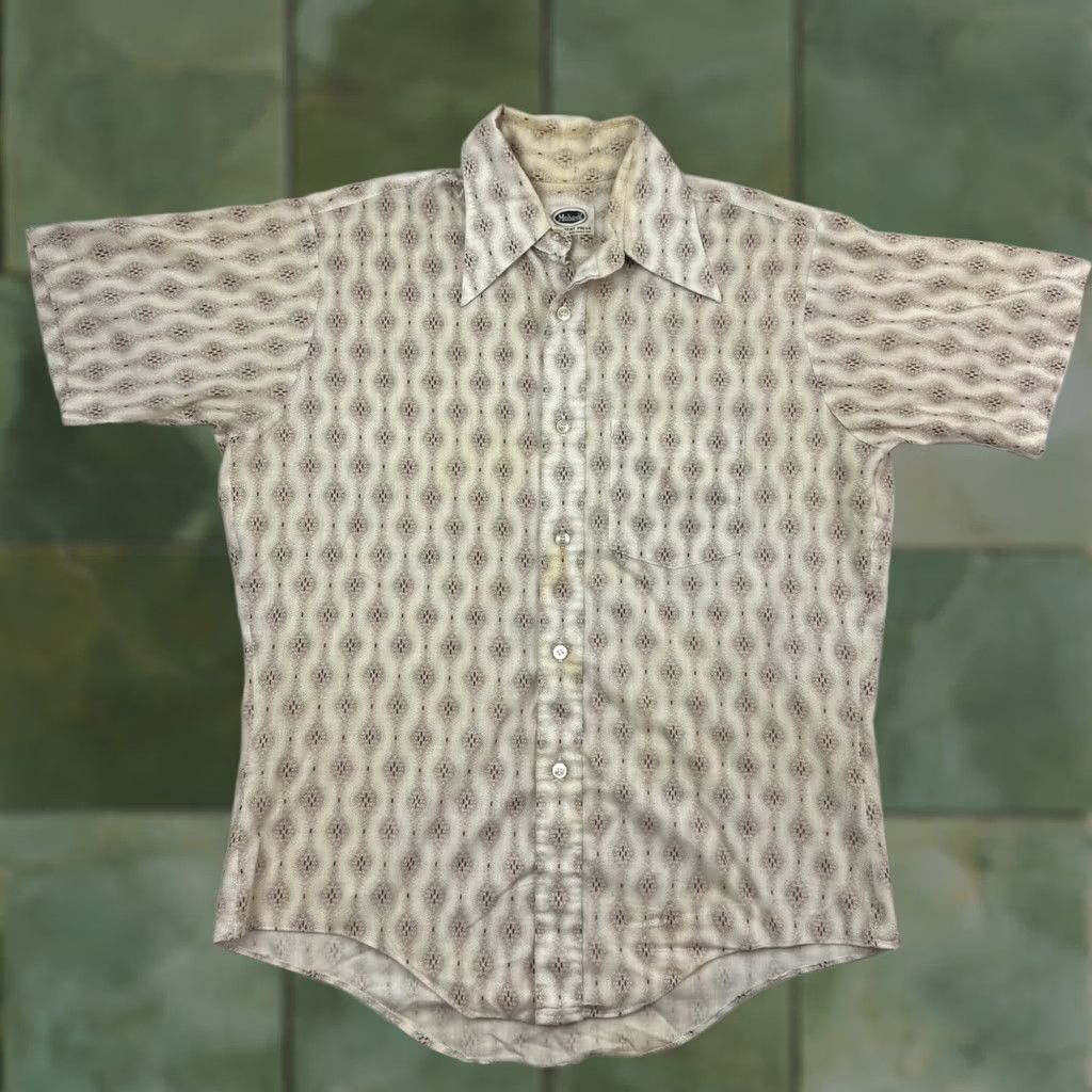 MCM Vintage Mohawk Button-Up Shirt Adult Medium Hipster MCM 60s 70s Stains True Vtg Size US M / EU 48-50 / 2 - 1 Thumbnail