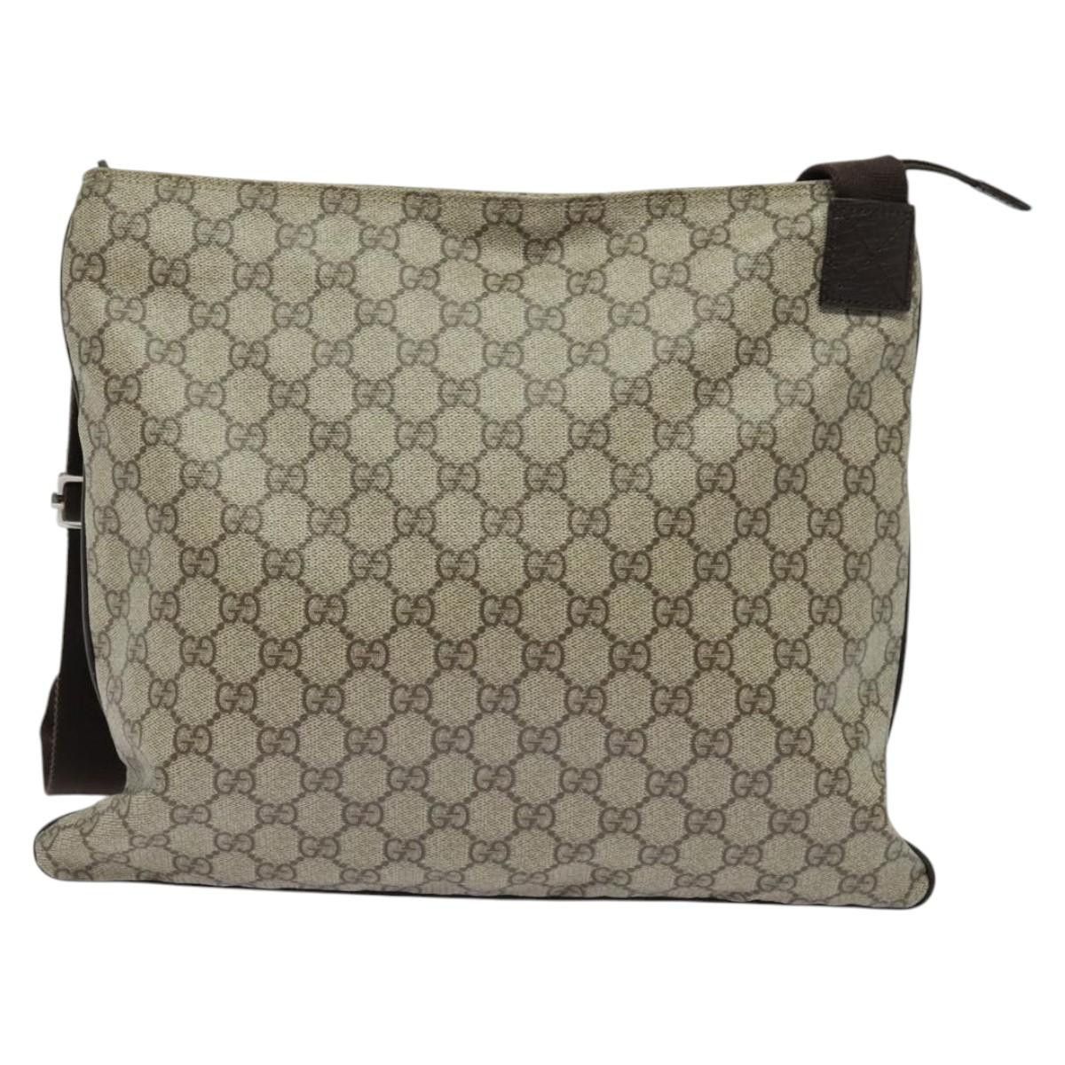 Gucci GUCCI GG Supreme Shoulder Bag Pvc Leather Beige Silver Size ONE SIZE - 3 Thumbnail