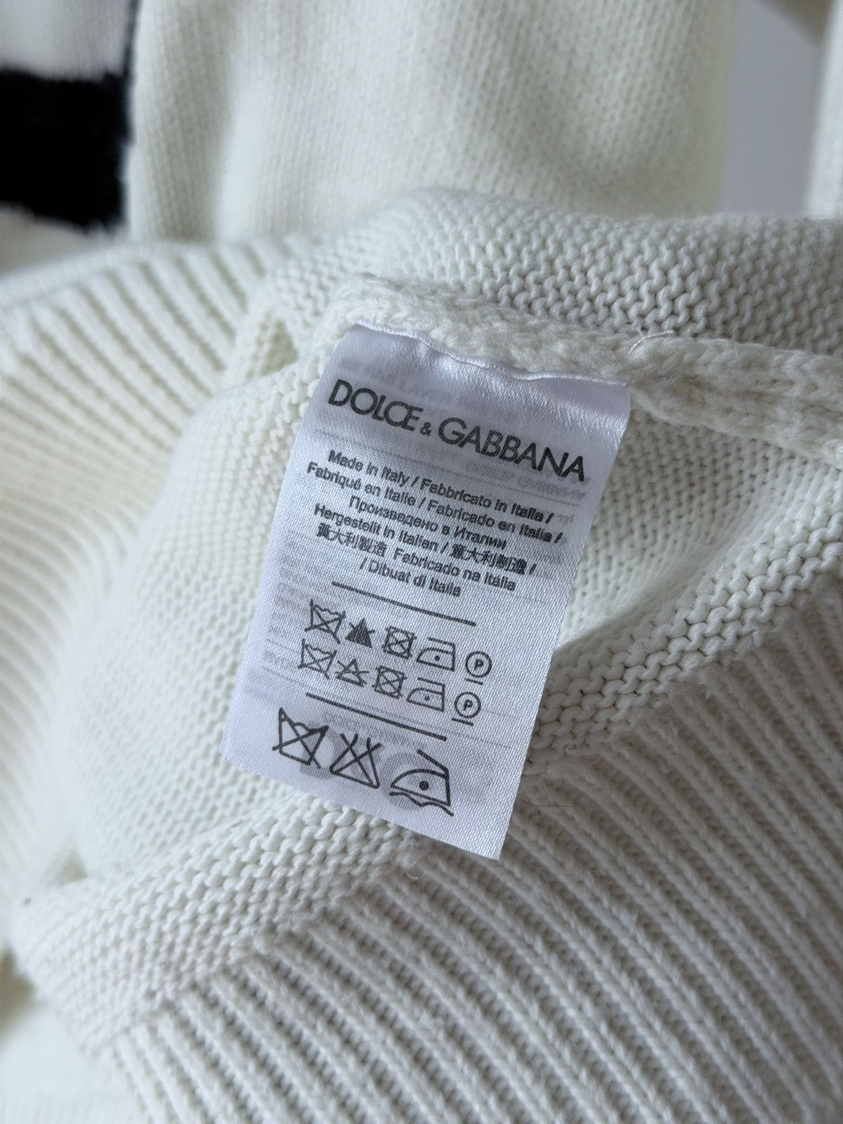 Dolce & Gabbana Dolce & Gabbana Big Logo Distressed Knit Sweater Size US M / EU 48-50 / 2 - 9 Thumbnail