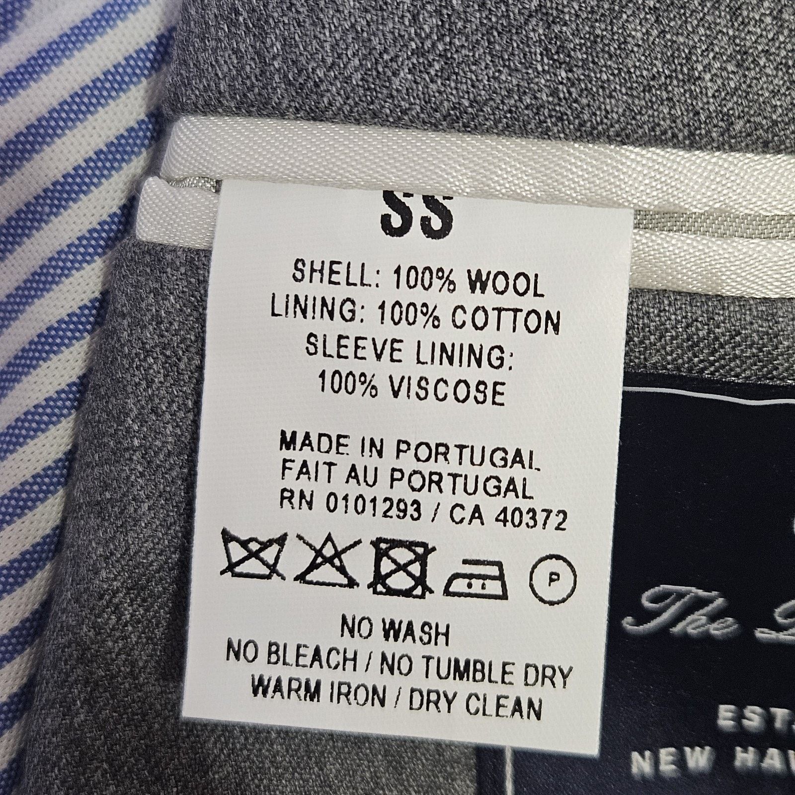 Gant Gant Downtown Jacket Blazer Gold Crest Button Gray Wool Suit Size 42R - 11 Thumbnail
