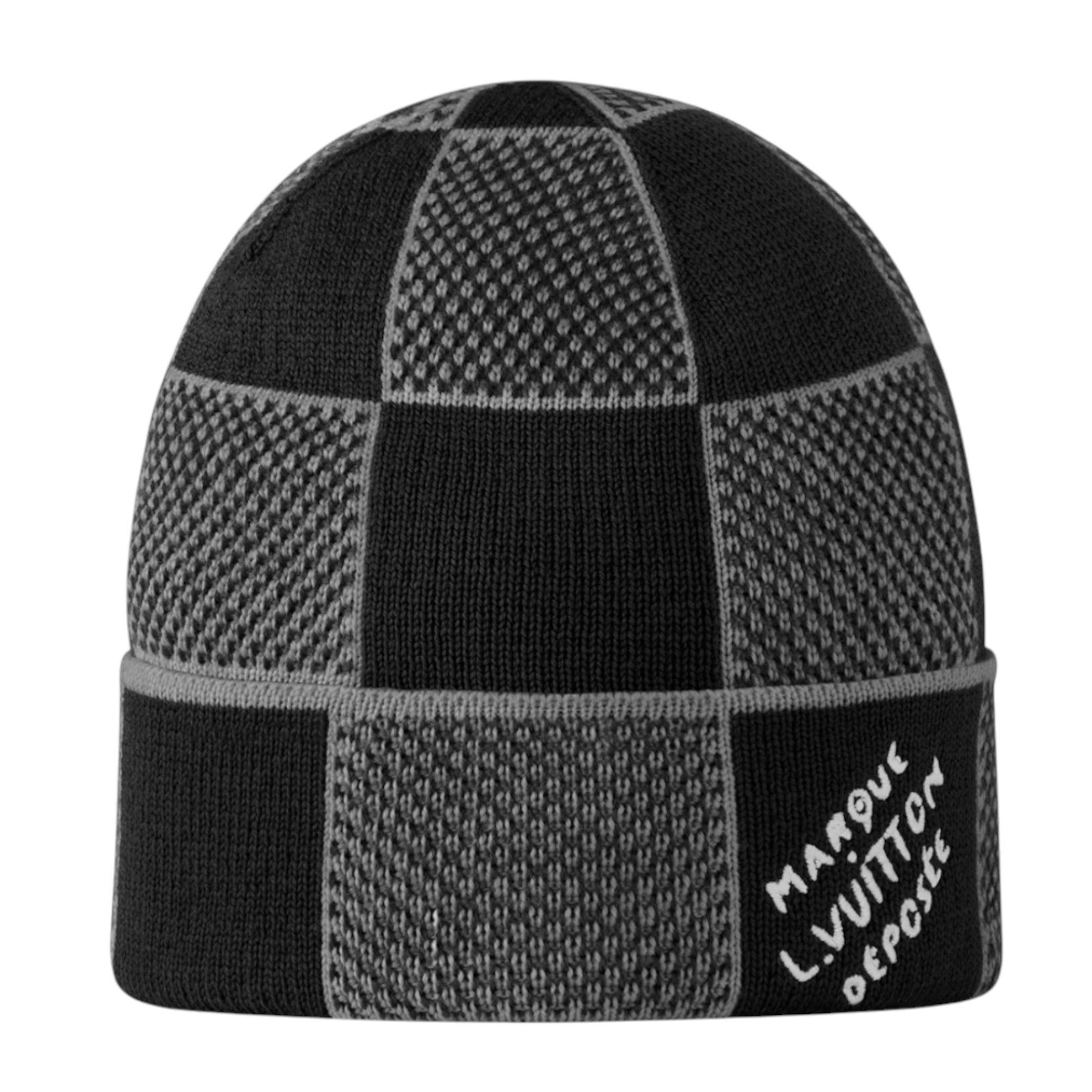 Louis Vuitton Damier Heritage Beanie Black Grey Size ONE SIZE - 1 Preview