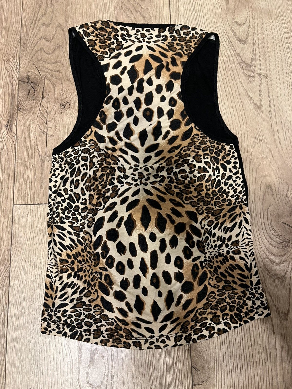 Roberto Cavalli Striking Black Roberto Cavalli Rhinestone Tiger Tank Top Size S / US 4 / IT 40 - 2 Thumbnail