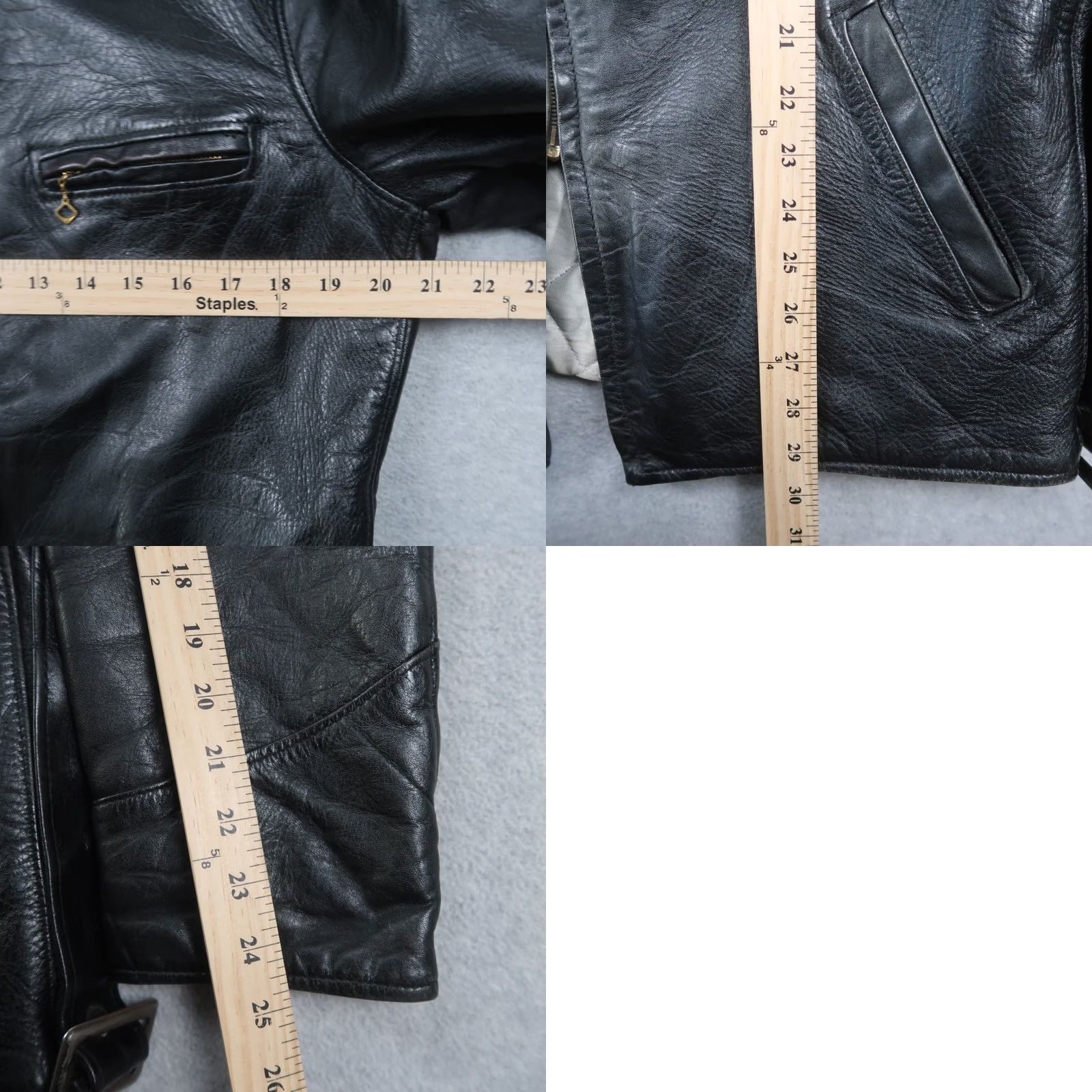 Sears Vintage FieldMaster Leather Jacket Motorcycle Size M Black / Vintage 50s Biker Look Mens Size US M / EU 48-50 / 2 - 10 Thumbnail