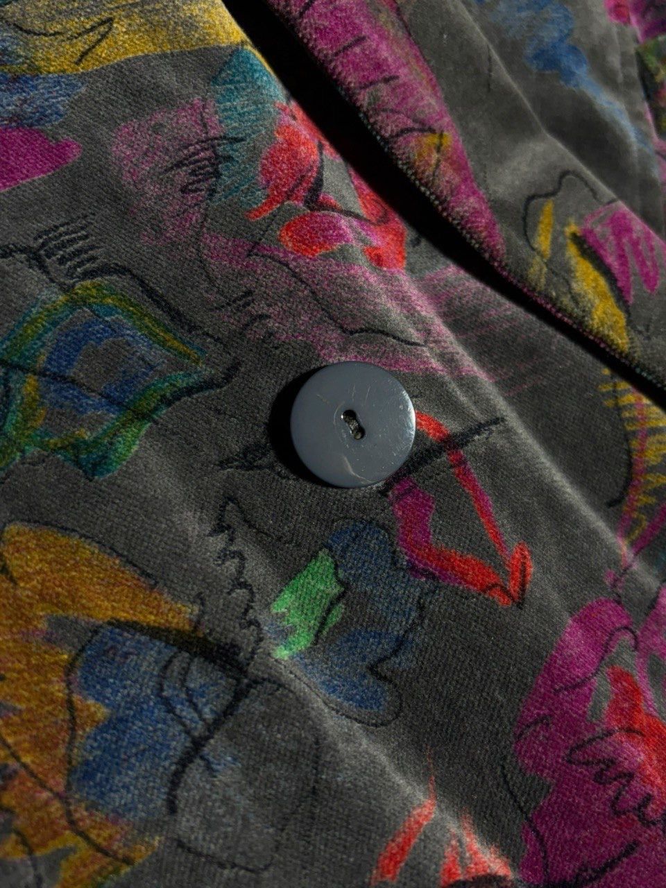 Escada Escada By Margaretha Ley 2-Breasted Abstract AOP Velour Coat Size M / US 6-8 / IT 42-44 - 10 Thumbnail