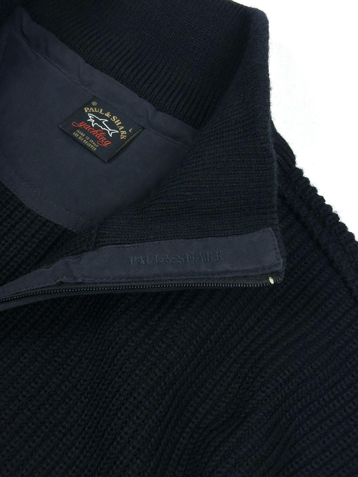 Paul & Shark Vintage Paul & Shark Yachting Wool Knit 1/4 zip Sweater Navy Size US L / EU 52-54 / 3 - 11 Thumbnail