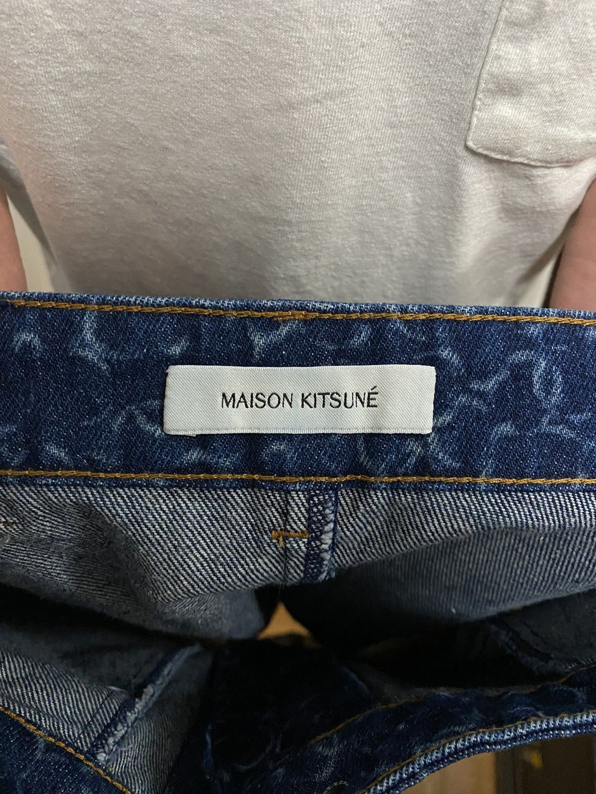 Maison Kitsune Maison Kitsuné Denim Mini Skirt Size 27" / US 4 / IT 40 - 6 Thumbnail