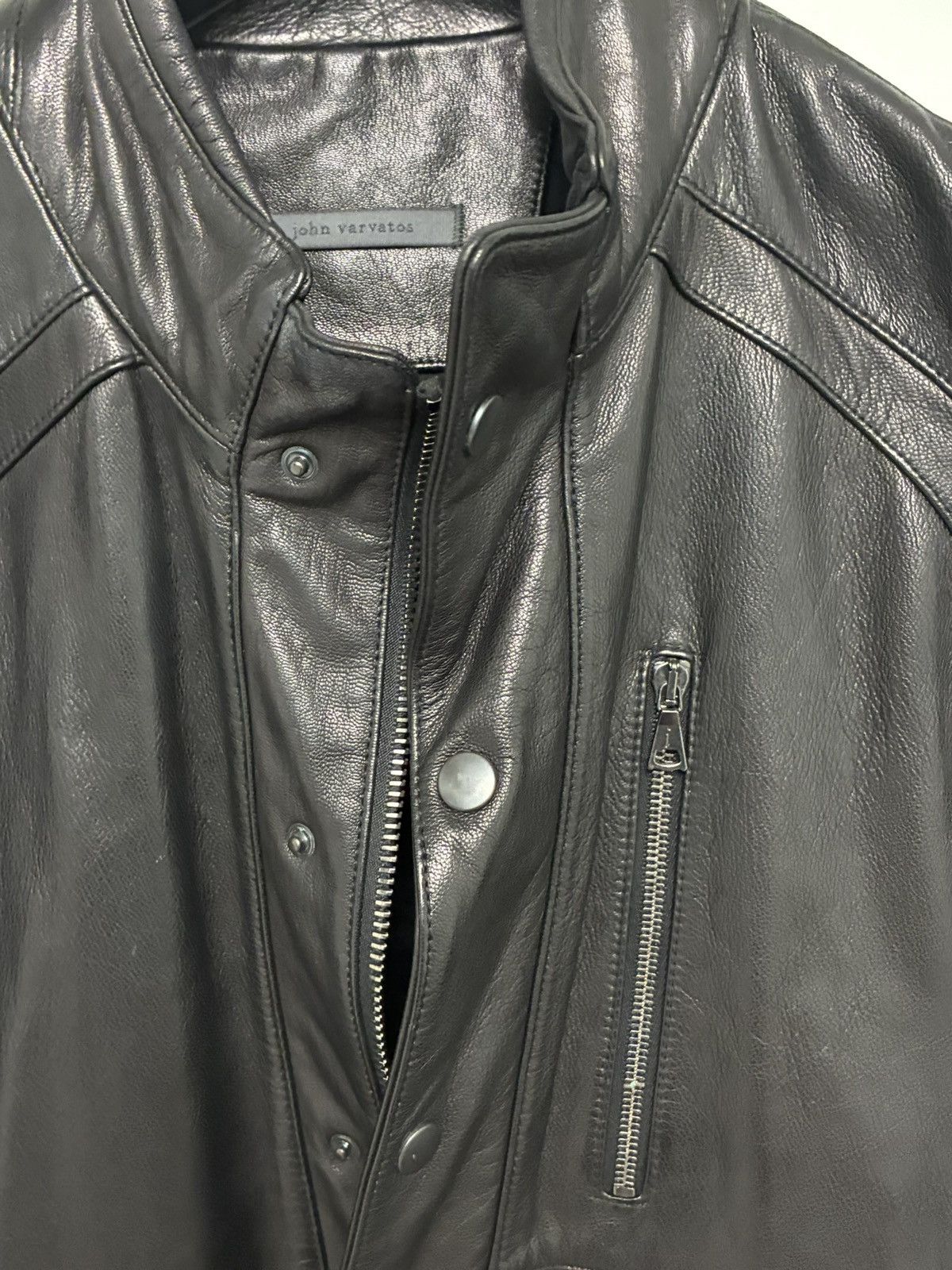 John Varvatos Leather Moto Size EU 54 USA 44 Size US L / EU 52-54 / 3 - 7 Thumbnail