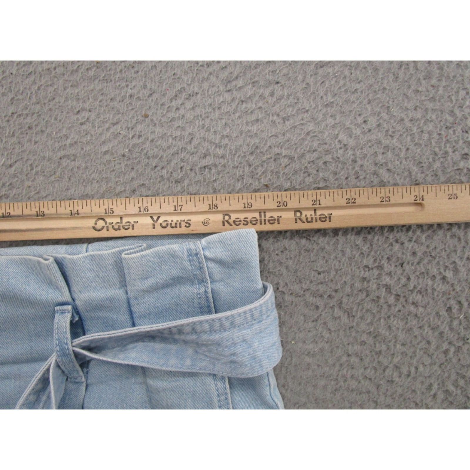 Vintage A New Day Jeans Women's Plus Size 18 Light Wash Belted Denim Straight Pants Size 40" / US 18 - 5 Thumbnail