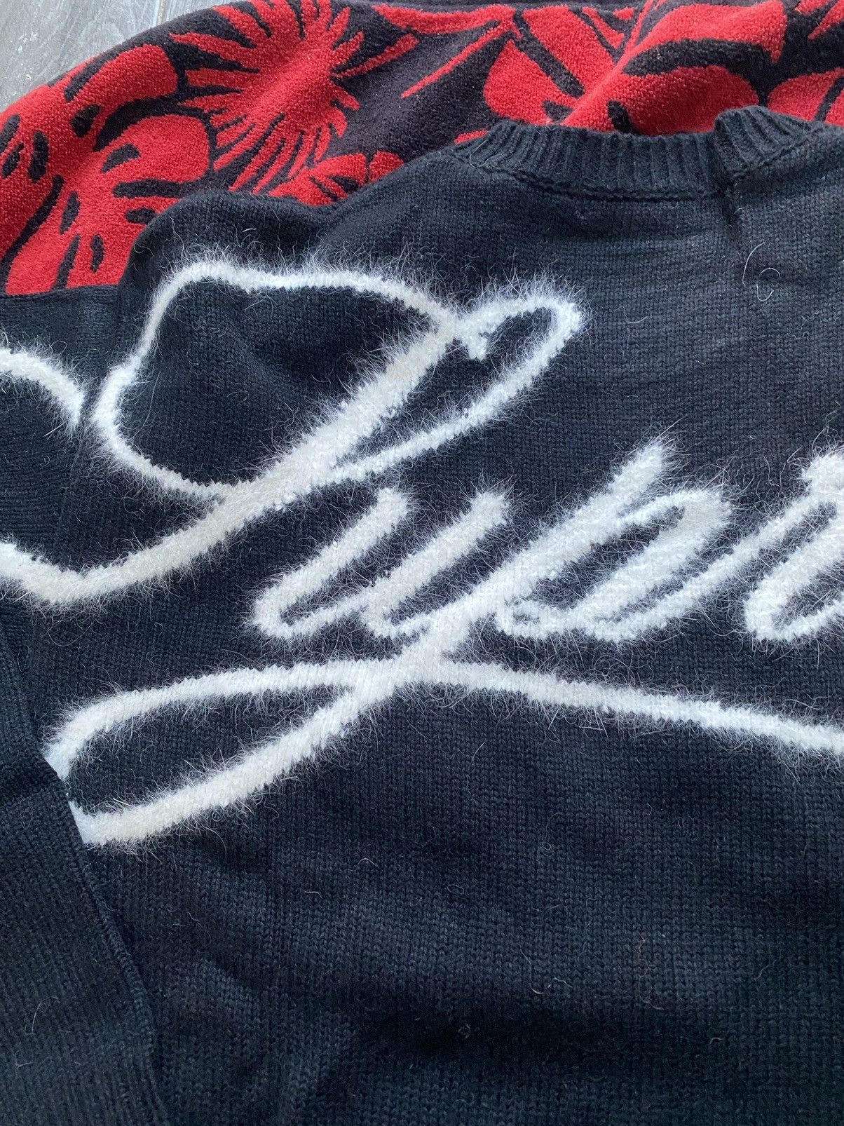 Supreme Supreme Angora Script Sweater Black XL Size US XL / EU 56 / 4 - 2 Thumbnail