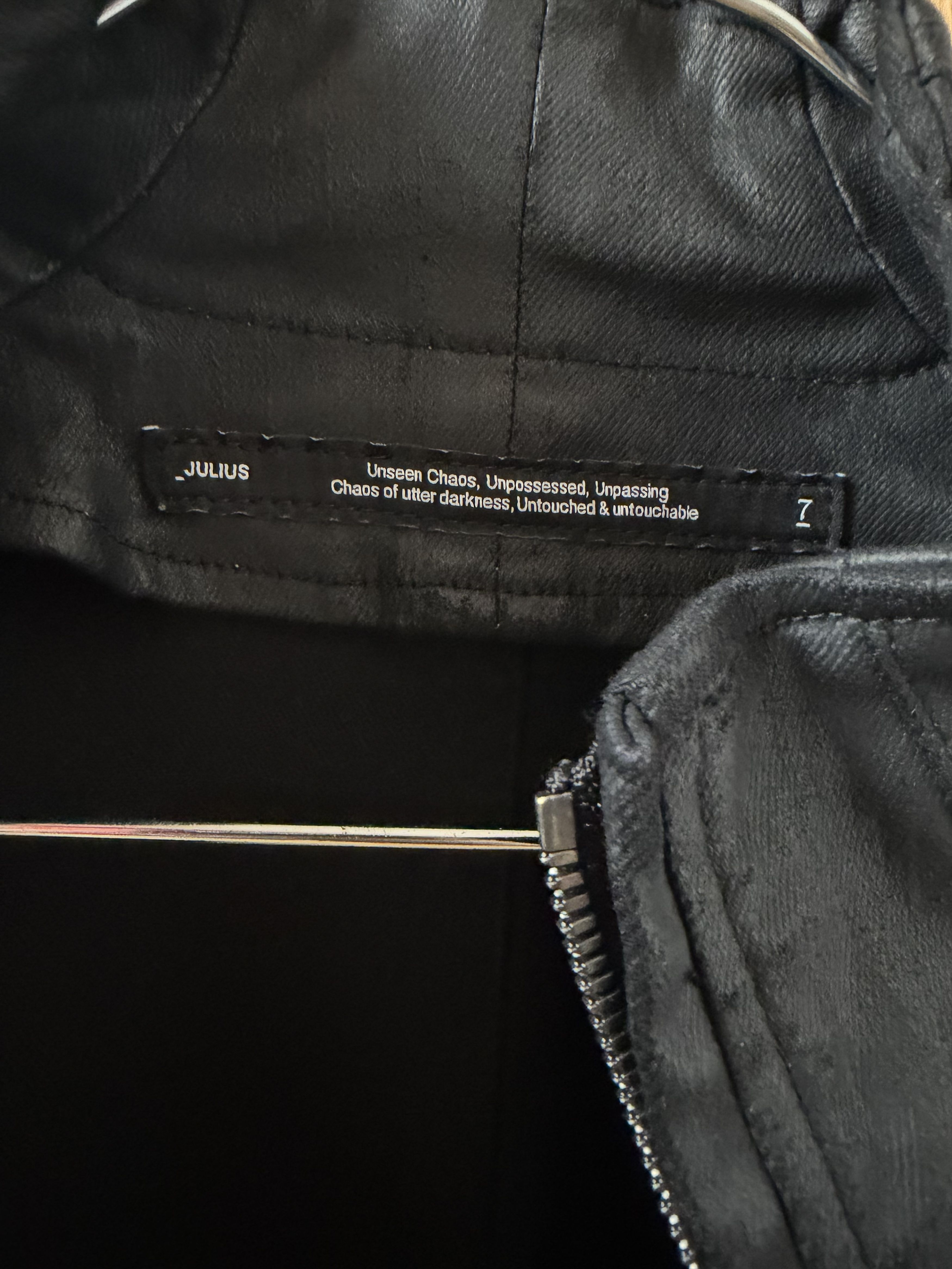 Julius JULIUS_7 Slim Fit Zip Up Coated Denim jacket ss26 Size US L / EU 52-54 / 3 - 7 Thumbnail