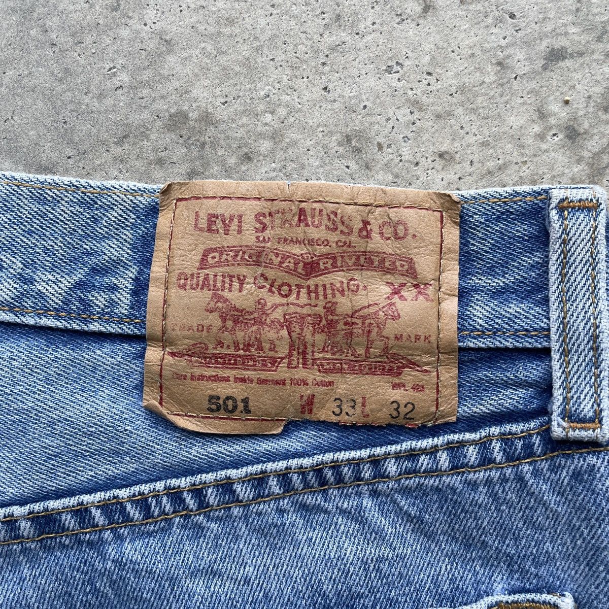 Jean × Levi's × Vintage Vintage Levi’s 501 Straight Faded Distressed Jeans Pants W32 Size US 32 / EU 48 - 11 Thumbnail