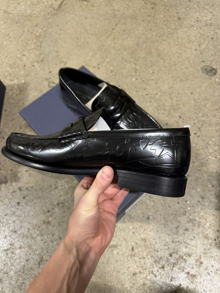 Louis Vuitton Louis Vuitton Embossed Graphic Penny Loafer NEW 1400$ Size US 9 / EU 42 - 4 Thumbnail