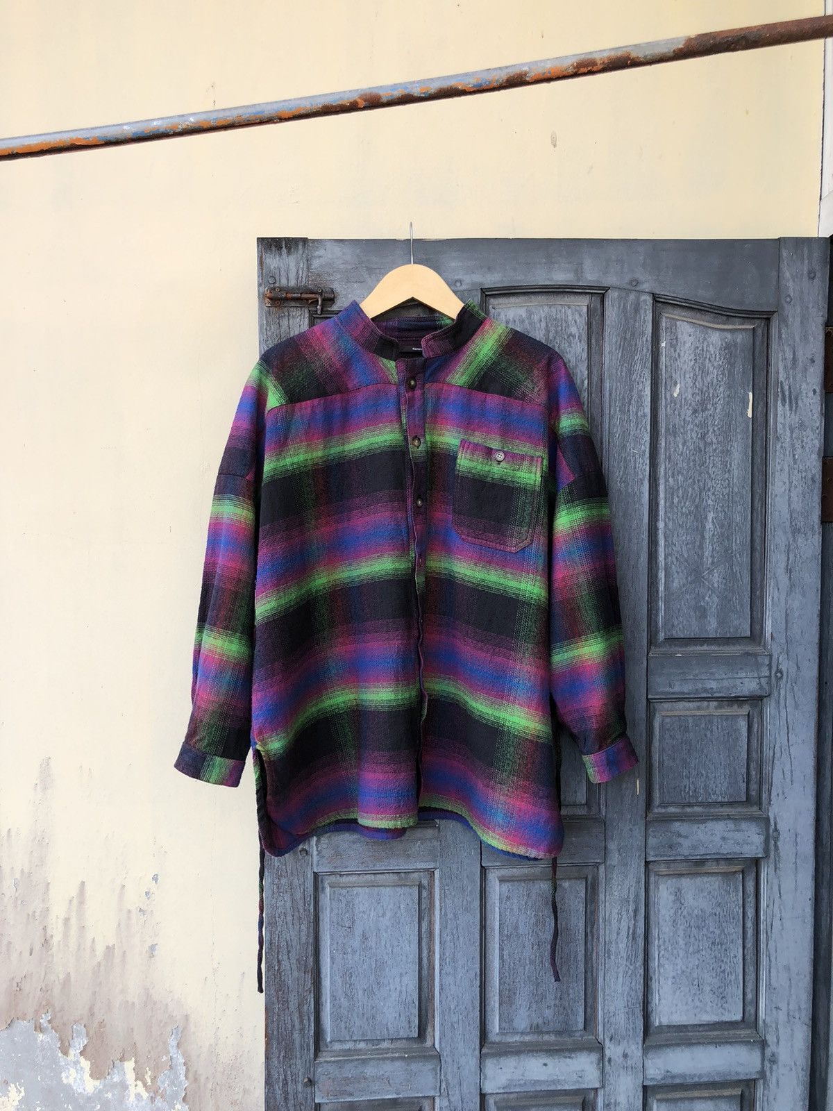Japanese Brand Kastane Trippy Psychedelic Loose Oversize Flannel Size US XXL / EU 58 / 5 - 2 Thumbnail