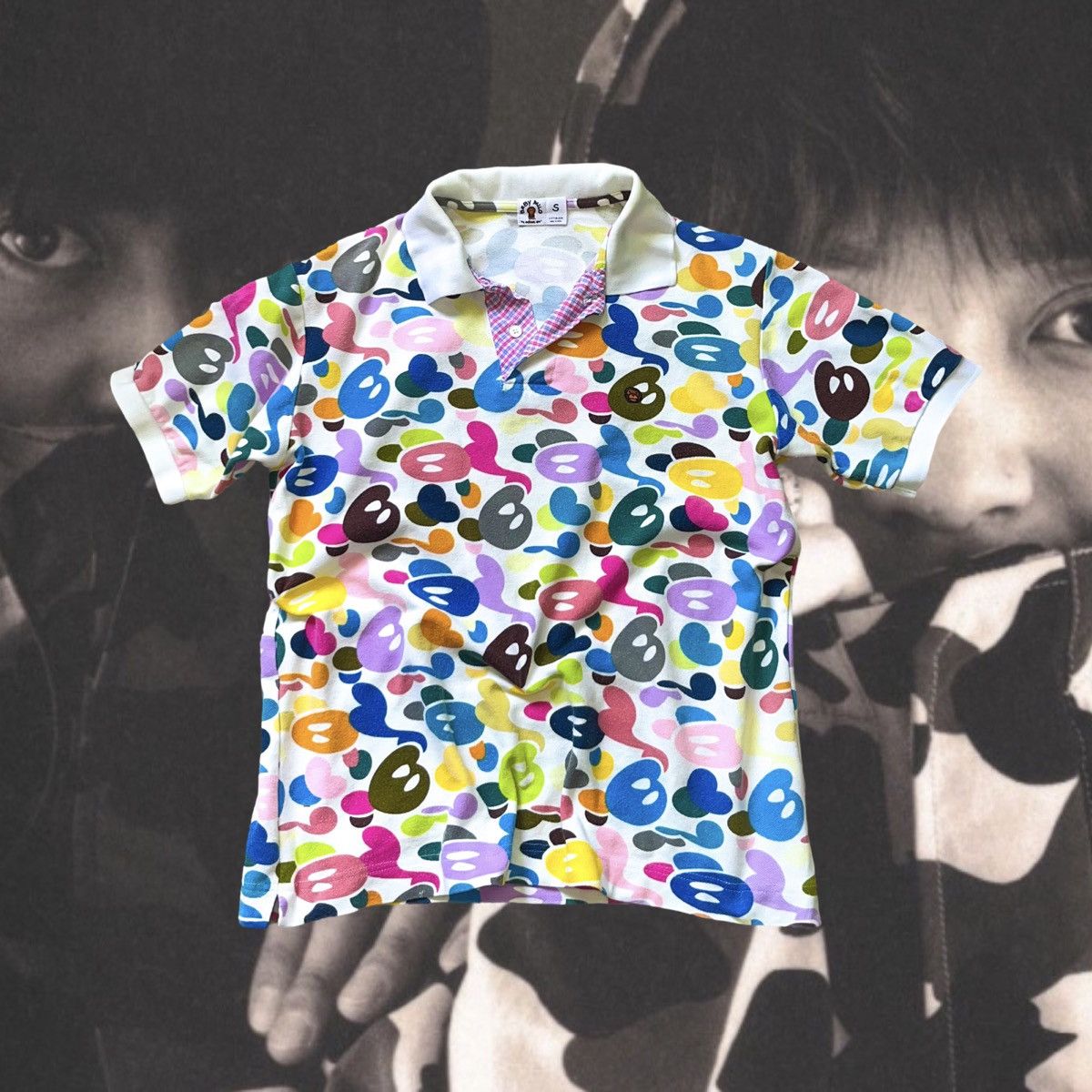 Bape Baby Milo Multicolor Camo Polo Shirt | Grailed
