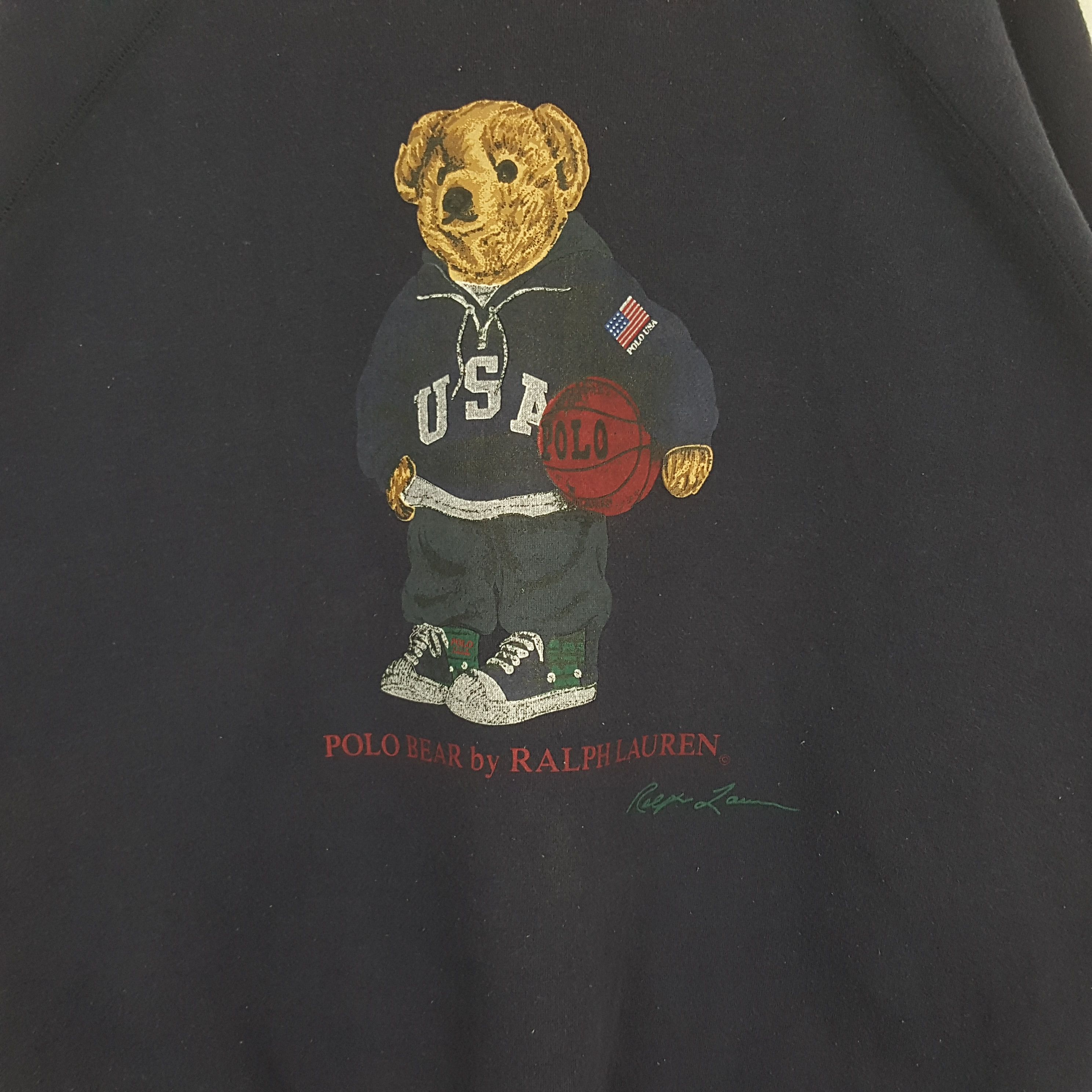 Polo Ralph Lauren × Vintage Vintage Polo Bear by Ralph Lauren American Brand Sweatshirt Size US M / EU 48-50 / 2 - 2 Thumbnail