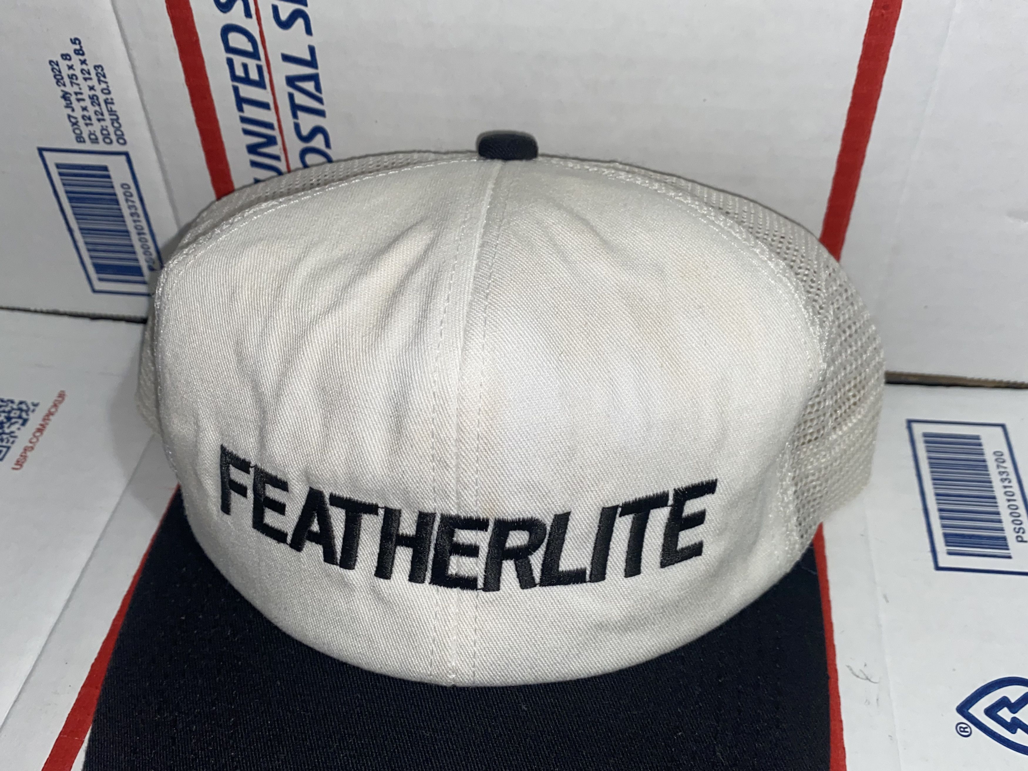 Vintage Snapback Trucker hat FEATHERLITE Co Cap Trailers horse rodeo Size ONE SIZE - 3 Thumbnail