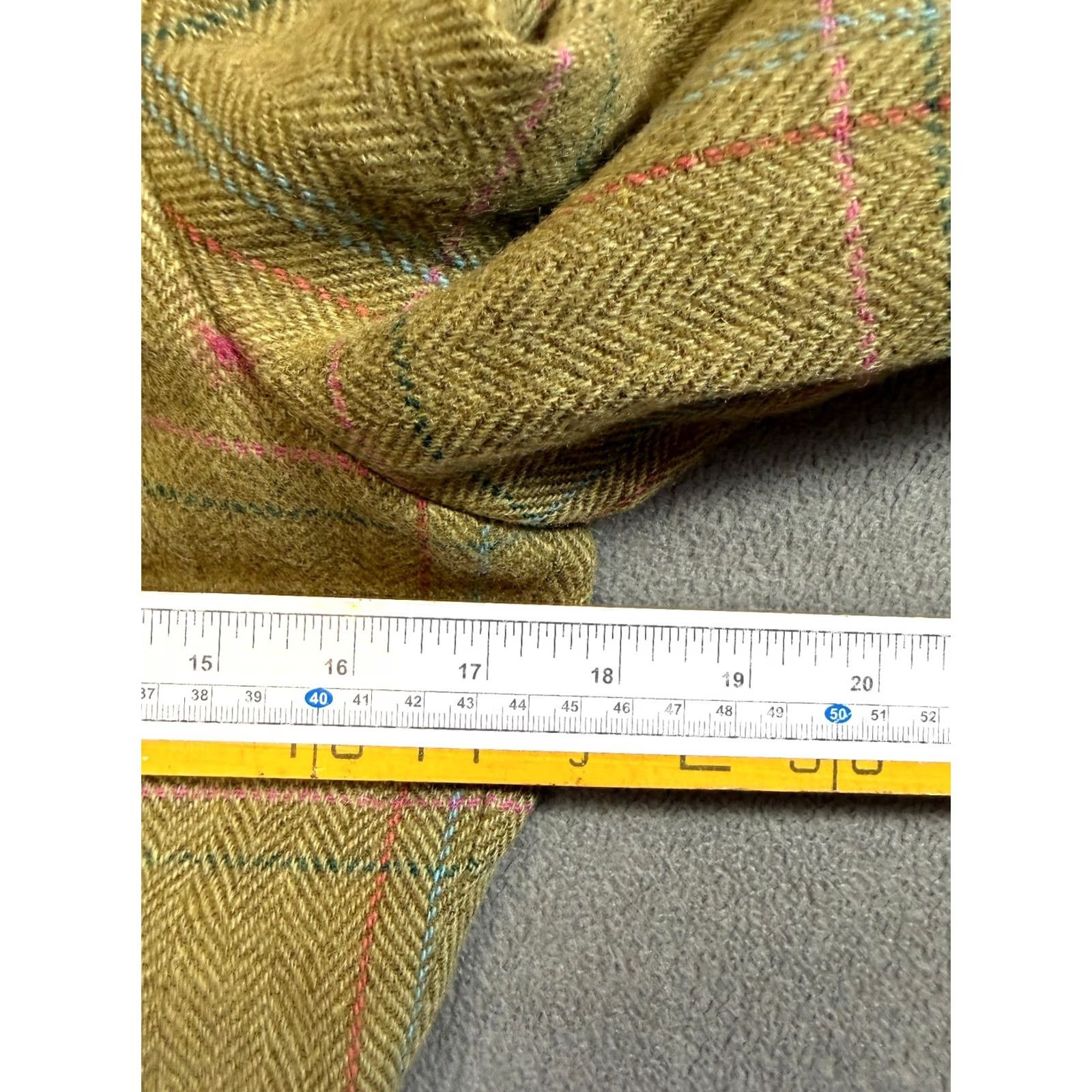 Vintage NESS Tweed Wool Blazer Jacket Green Womens UK 10 US 8 Blazer Wool Green Womens 90s Tuxedo style Size M / US 6-8 / IT 42-44 - 3 Thumbnail