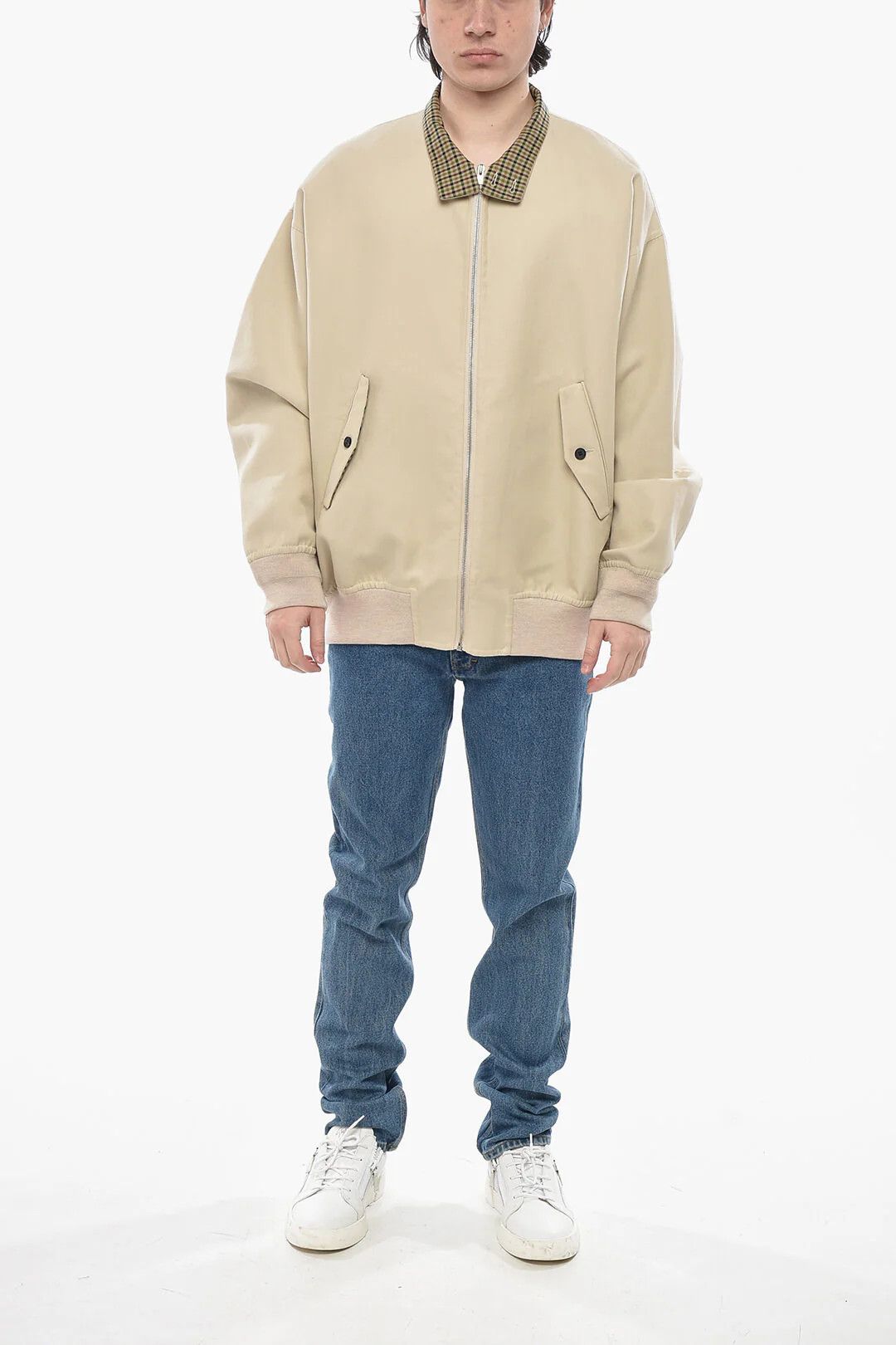 Givenchy og1mm0326 Cotton-Blend Bomber Jacket in Beige Size US S / EU 44-46 / 1 - 5 Thumbnail