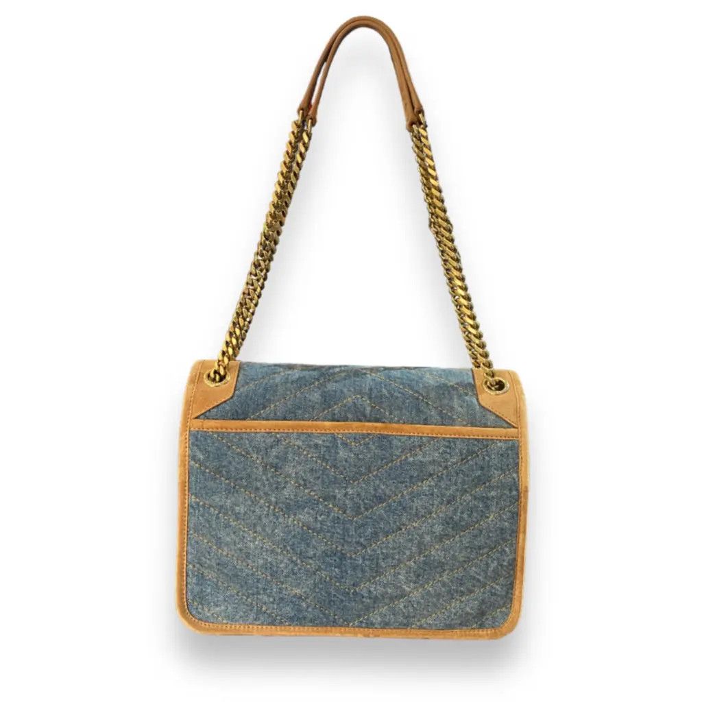 Saint Laurent Paris o1tp1o1224 Size: OS/Medium Niki Bag in Blue Size ONE SIZE - 5 Thumbnail