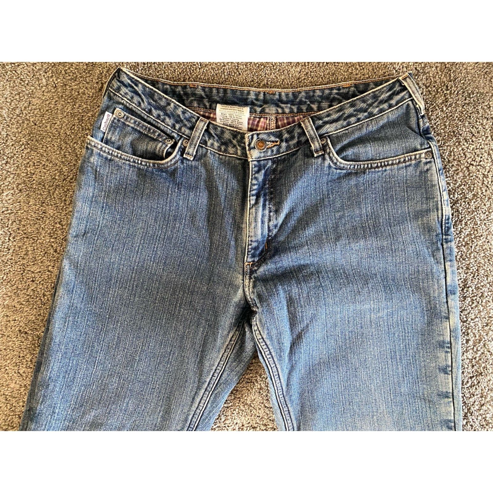 Carhartt VINTAGE Carhartt Women’s Pants 8x34 Flannel Lined WB022 ADT Jeans Blue Regular Women Grunge Hipster USA 8x34 Pants Size 30" / US 8 / IT 44 - 7 Thumbnail