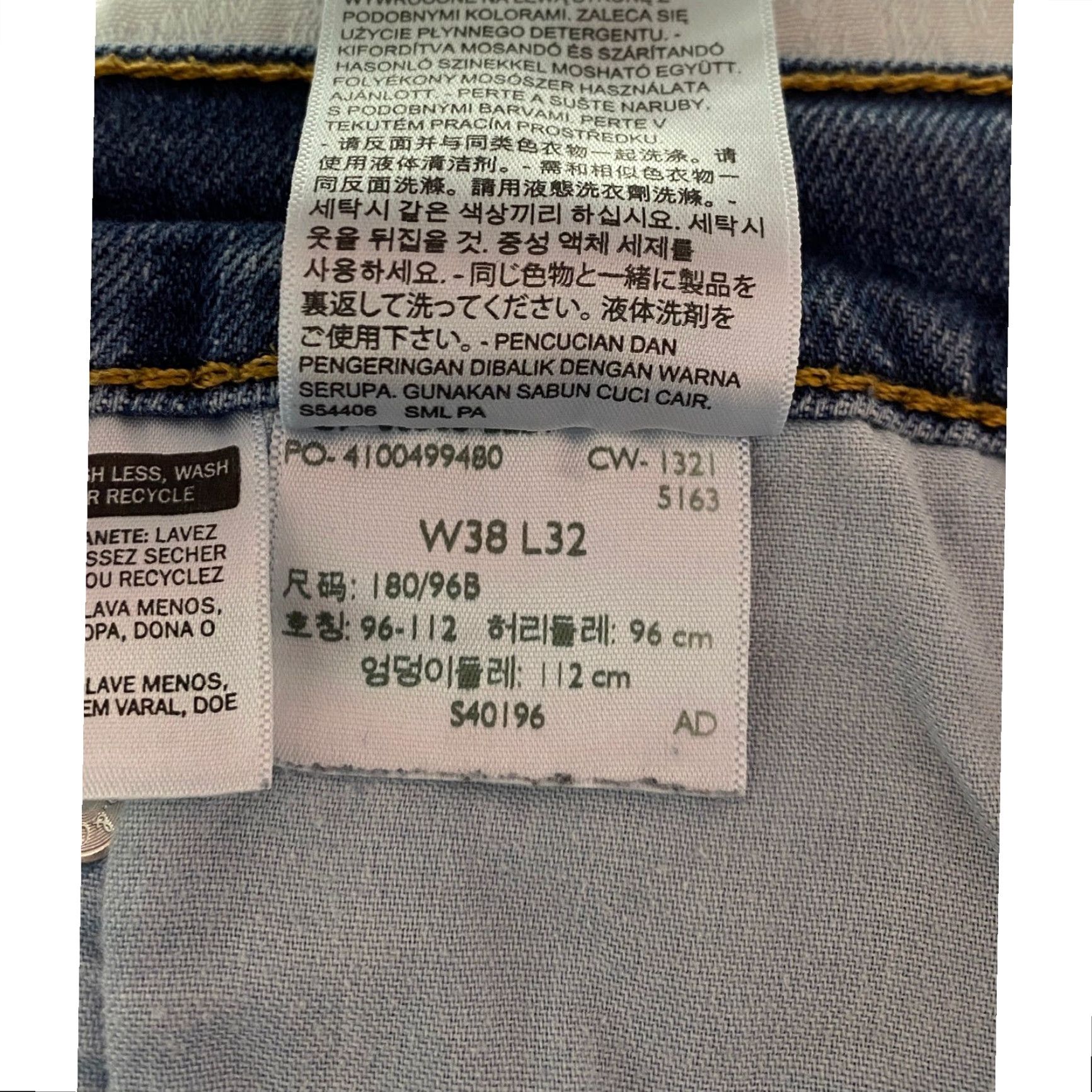 Levi's Levi's 505 Jeans Men Regular Blue Denim 38x32 Classic Casual Straight Five-Pocket Denim Pants Size US 38 / EU 54 - 3 Thumbnail