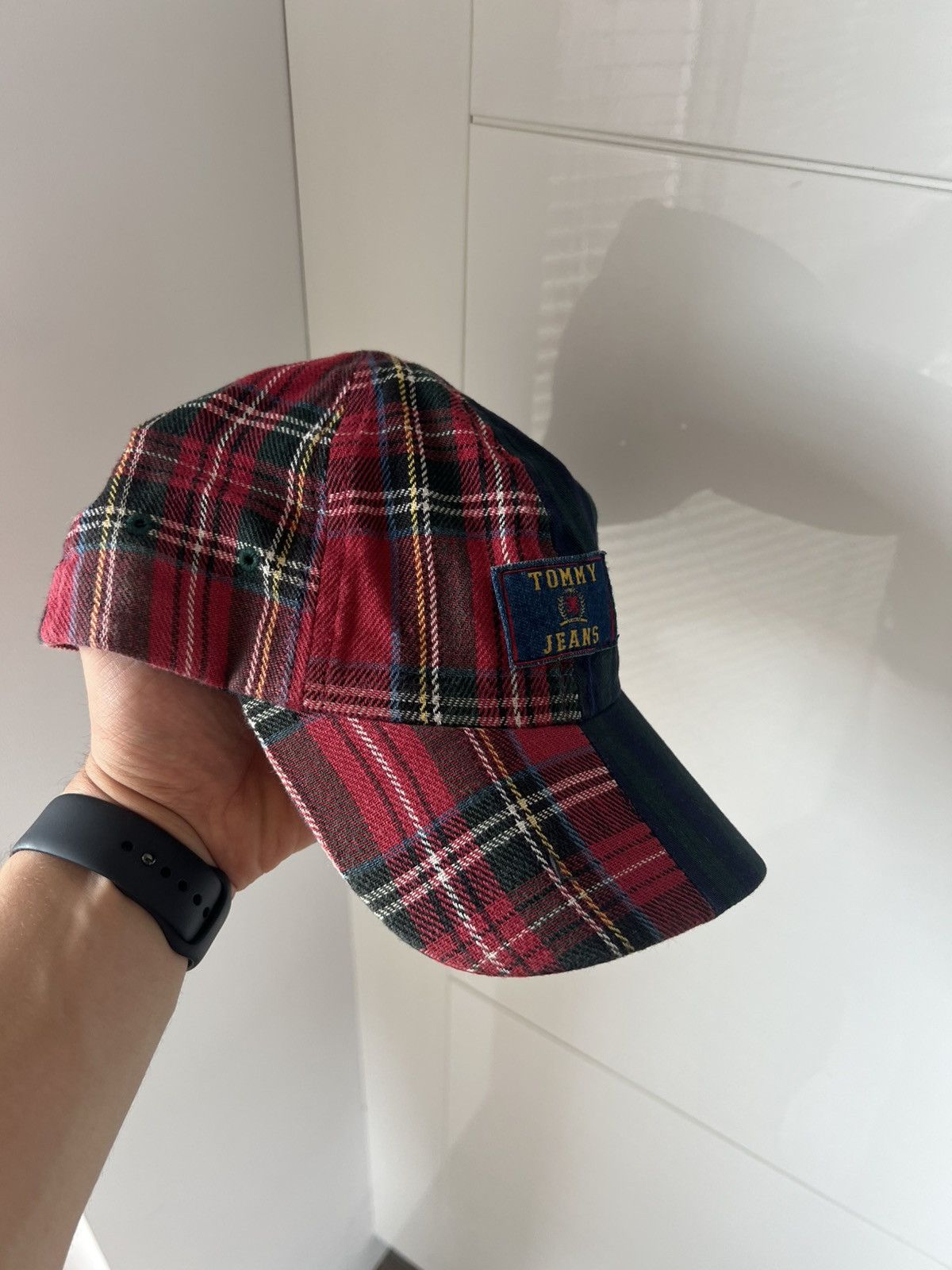 Tommy Hilfiger ‼️Tommy Hilfiger Vintage Double Flanel Wool Style Cap Leather Size ONE SIZE - 5 Thumbnail