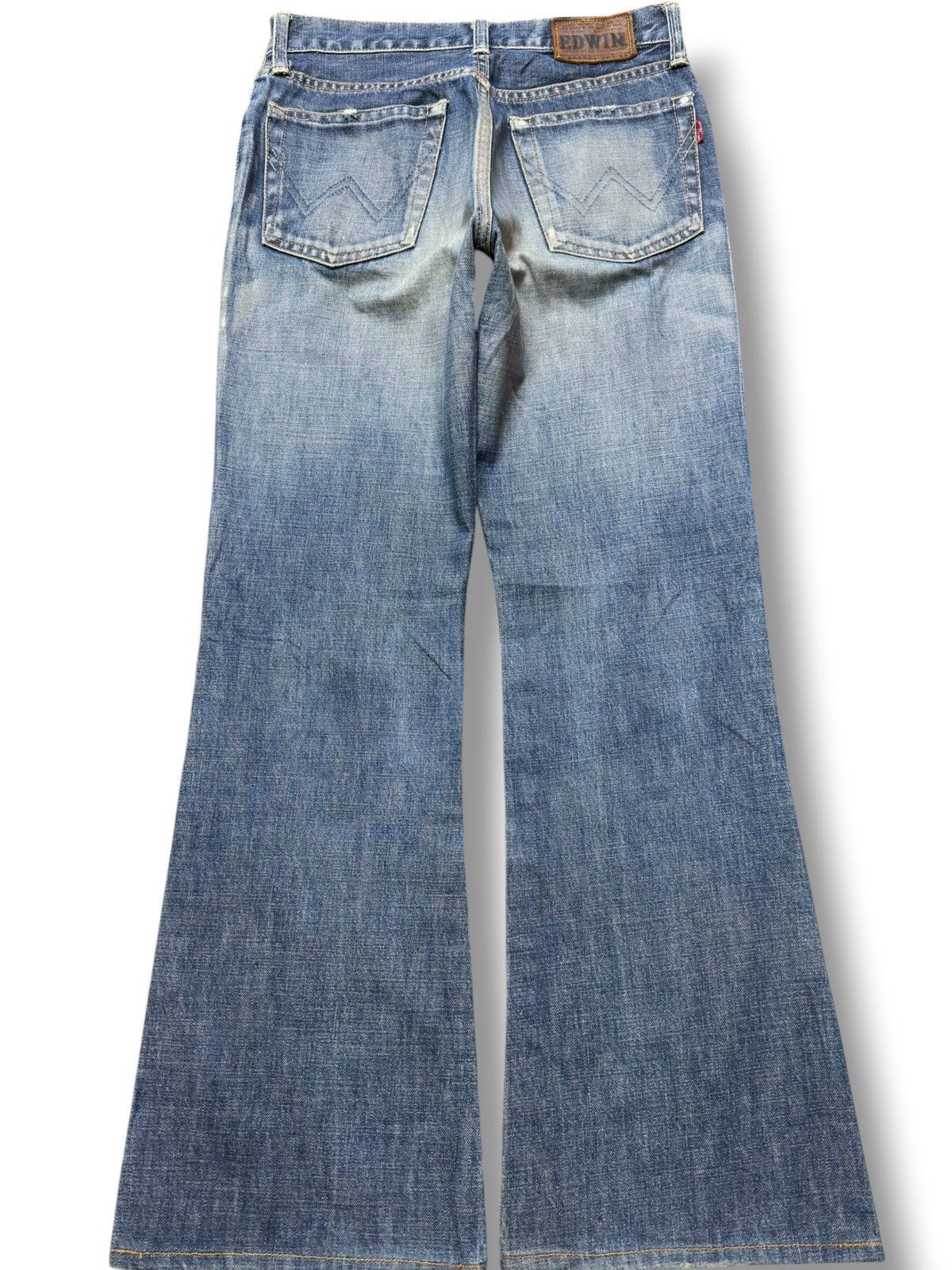 Edwin Vintage Edwin 800 SX Flare Mudwash Distressed Denim Size US 27 - 3 Thumbnail