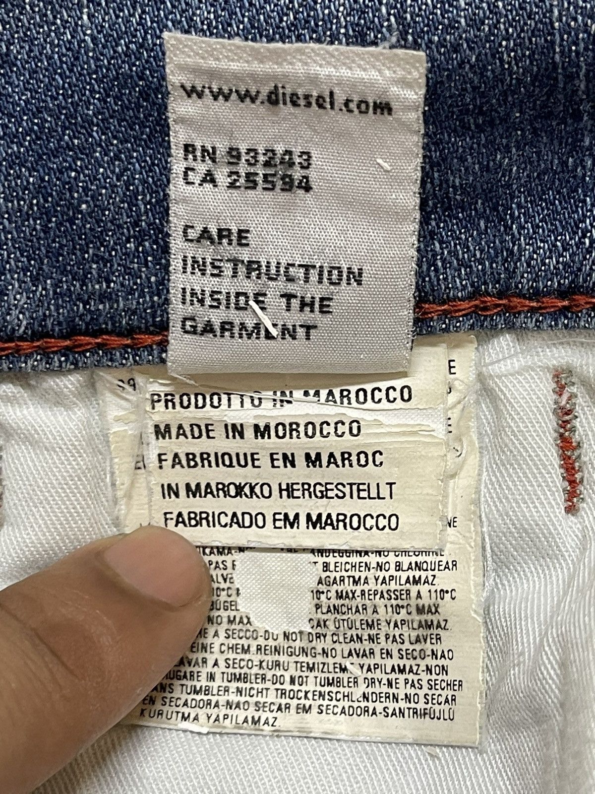 Diesel Vintage Diesel Industry Faded Wash Style Wide Leg Jeans Size US 30 / EU 46 - 11 Thumbnail