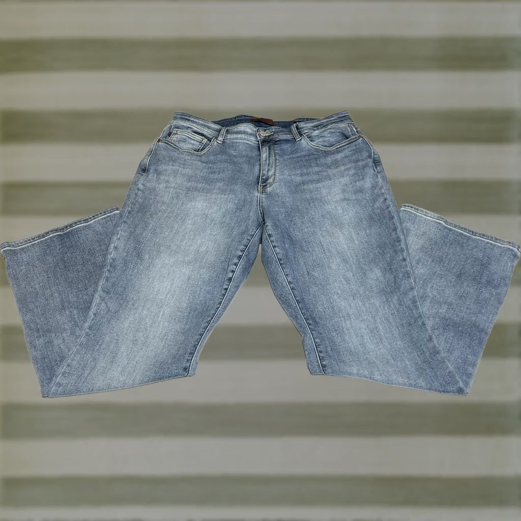 Vintage Judy Blue Jeans Womens 18W Bootcut High Rise Denim Blue Stretch 5-Pocket Logo Size 25" / US 0 / IT 36 - 1 Thumbnail