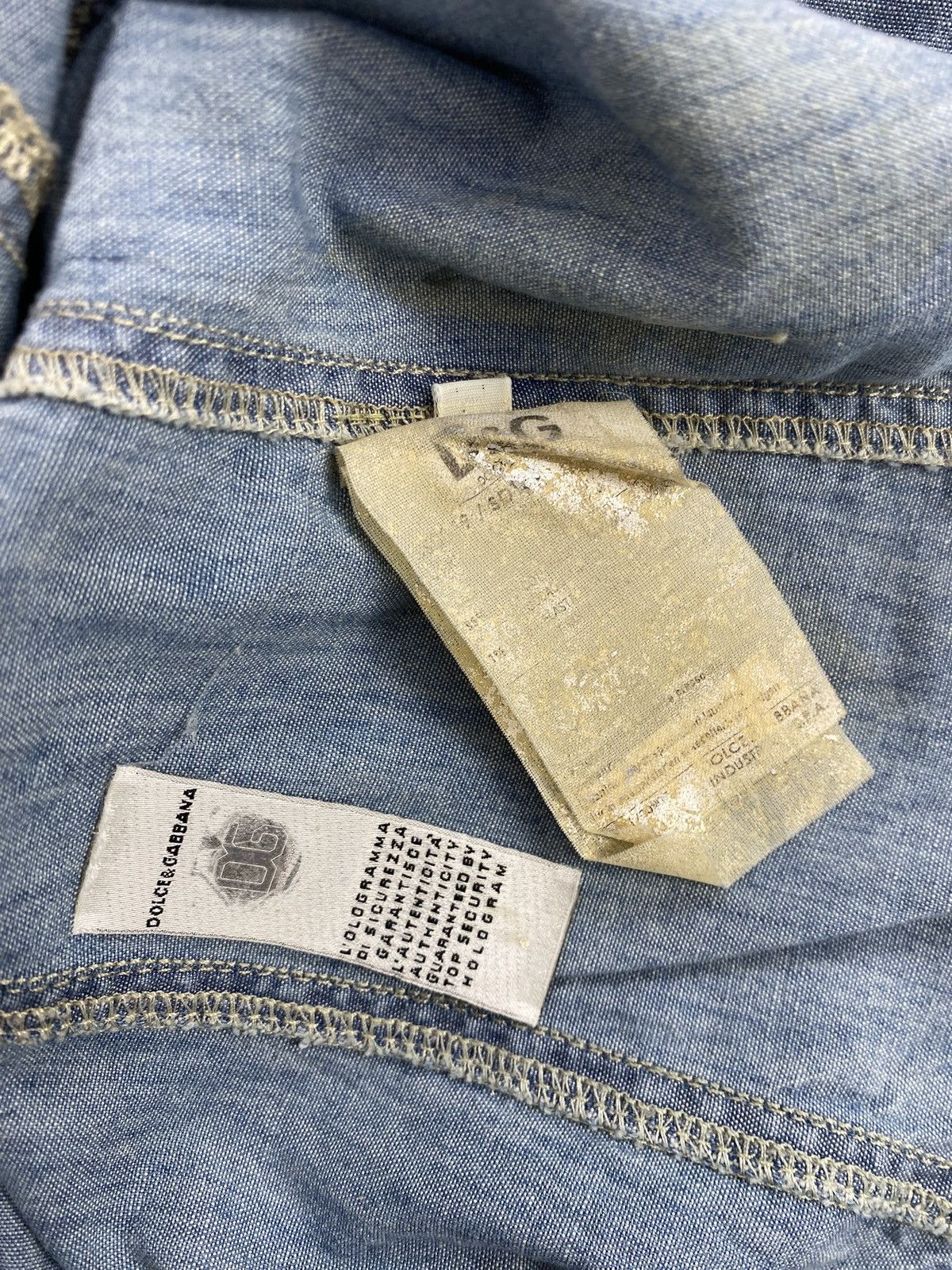 Dolce & Gabbana Luxury Dolce & Gabbana Denim Western Shirt Size XS / US 0-2 / IT 36-38 - 8 Thumbnail