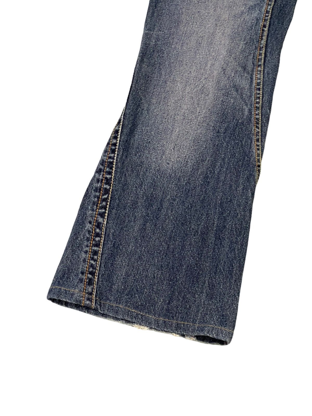 Japanese Brand Flare Jeans Supure Distress Low Rise Boot Cut 8🟦1 Size US 32 / EU 48 - 5 Thumbnail