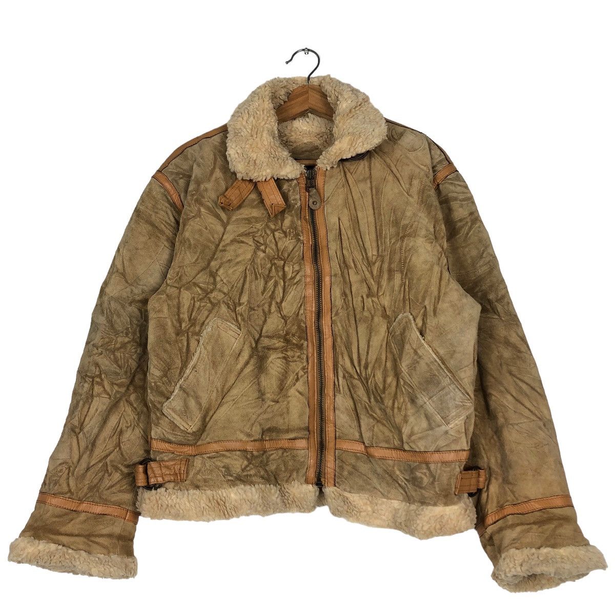 Japanese Brand 🔥Vtg Genuine Leather Jacket Type B-3 Military US Army Size US M / EU 48-50 / 2 - 1 Thumbnail