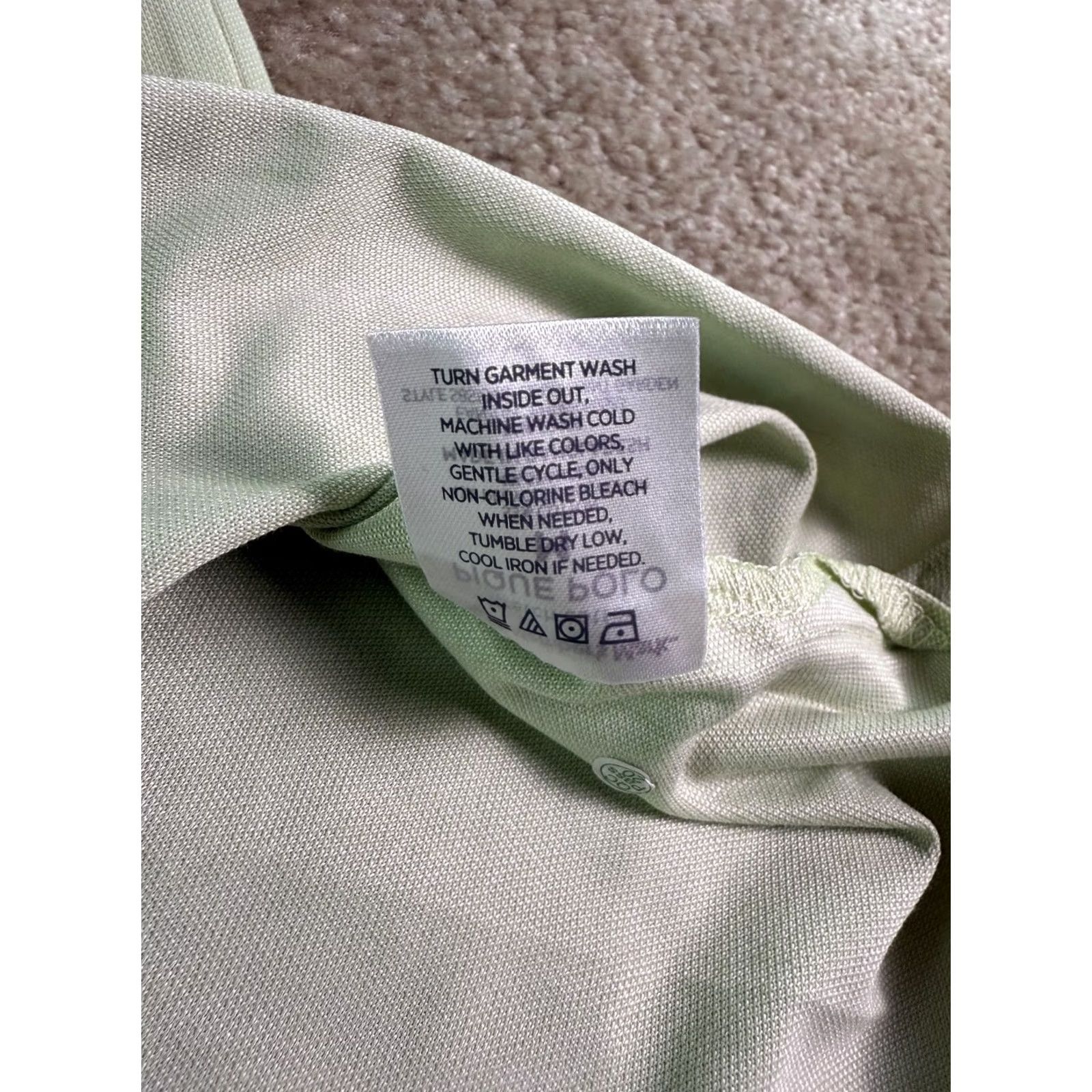 Vintage Member's Mark Polo Men's Size Medium Green Mint Garden Stretch Pique E907 Size US M / EU 48-50 / 2 - 7 Thumbnail