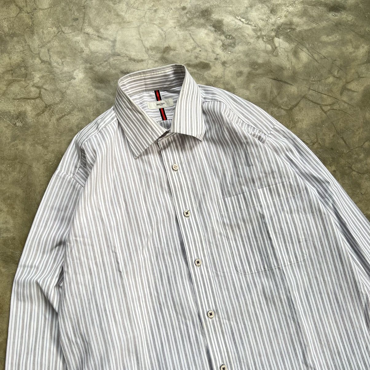 Yohji Yamamoto Sacsny Y’saccs Vertical Stripe Long Sleeve Buttom up Shirt Size US L / EU 52-54 / 3 - 2 Thumbnail