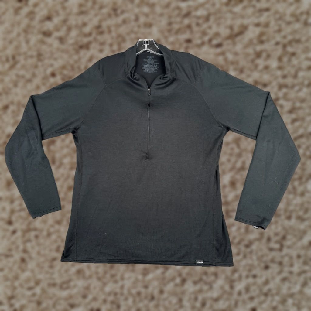 Patagonia Patagonia Shirt Men XL Black 1/4 Zip Polyester Long Sleeve Capilene 2 Nature All Seasons Lightweight Breathable Crew Neck Logo Mens Size US XL / EU 56 / 4 - 1 Thumbnail