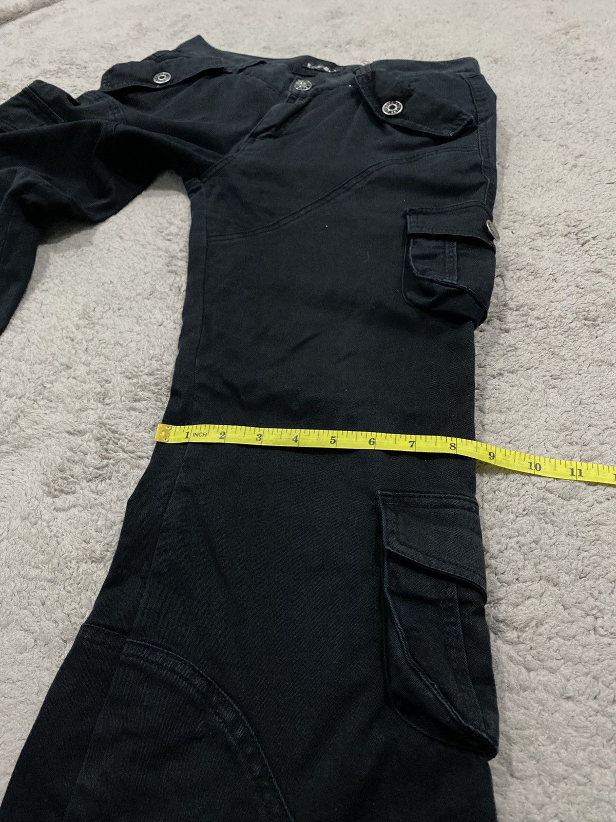 Japanese Brand LowBox Black Cargo Multipocket Flared Pants LGB Style Size US 32 / EU 48 - 16 Thumbnail