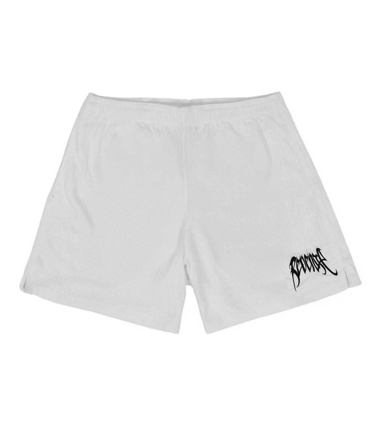 Embroidered Logo Mesh Short White/Black